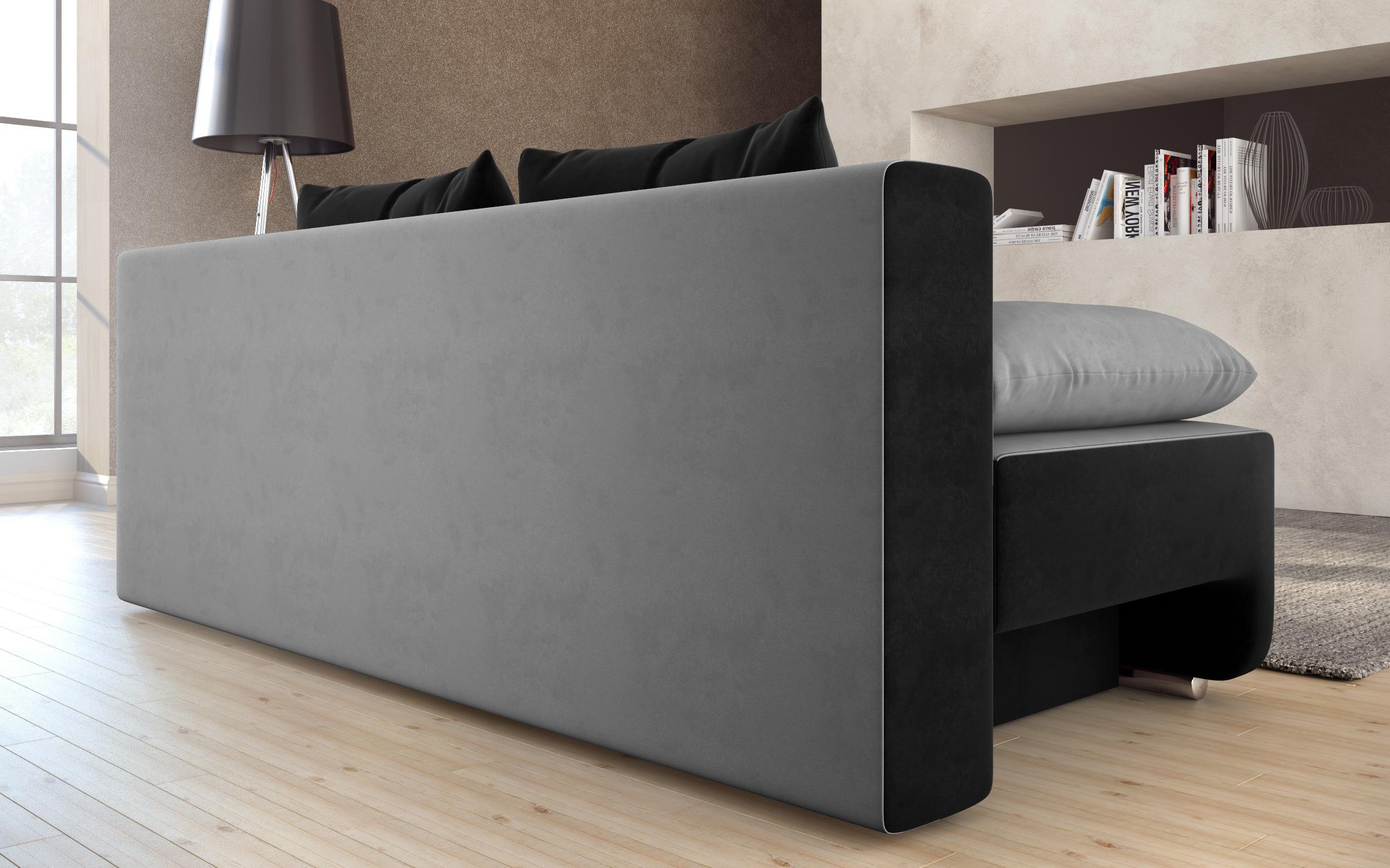 Canapea extensibila Keira, gri + negru  5