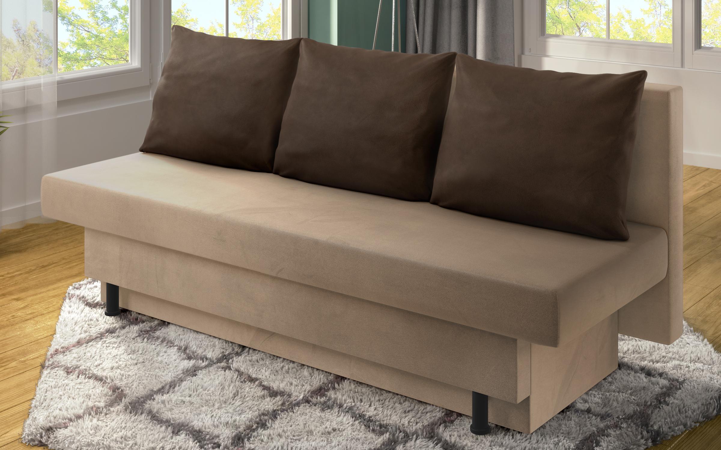 Canapea extensibila Marty, bej deschis + maro  3