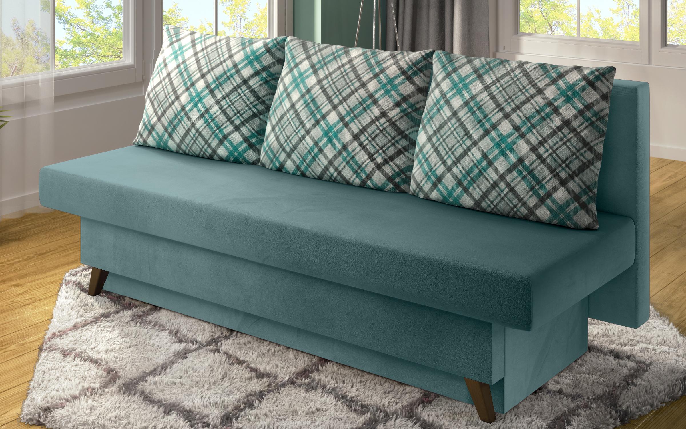 Canapea extensibila Marty, albastru- verzui  3