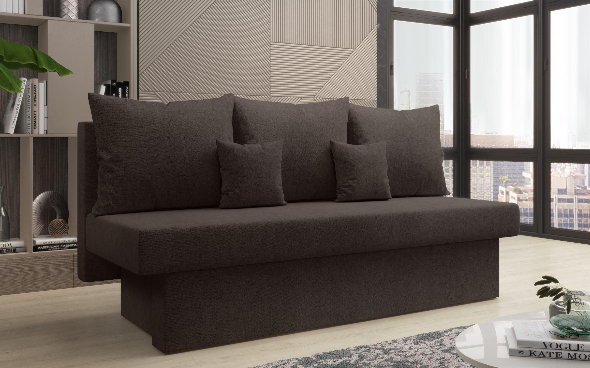 Canapea extensibila Monteo, maro inchis  2