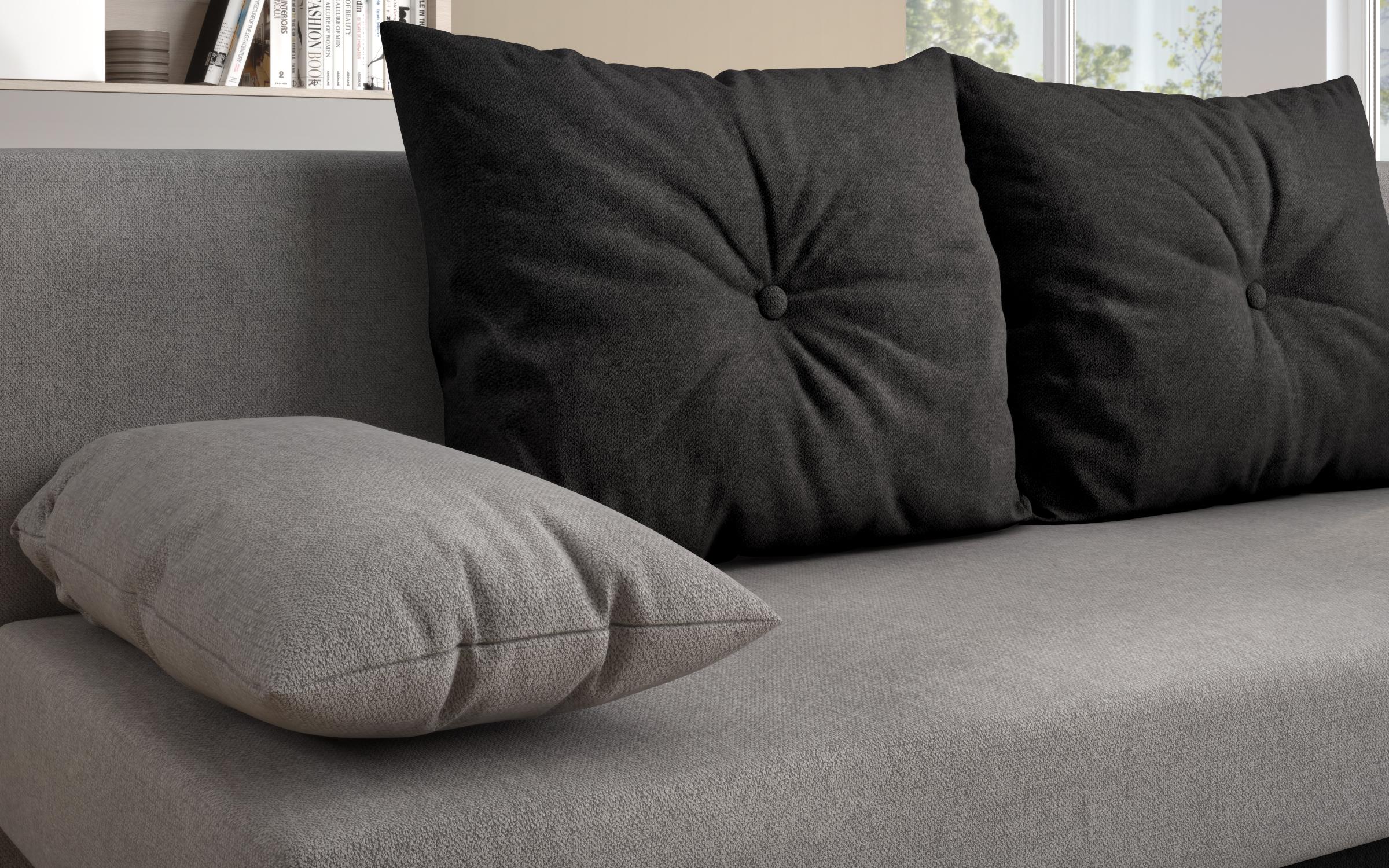 Canapea extensibila Victorio, gri + negru  6
