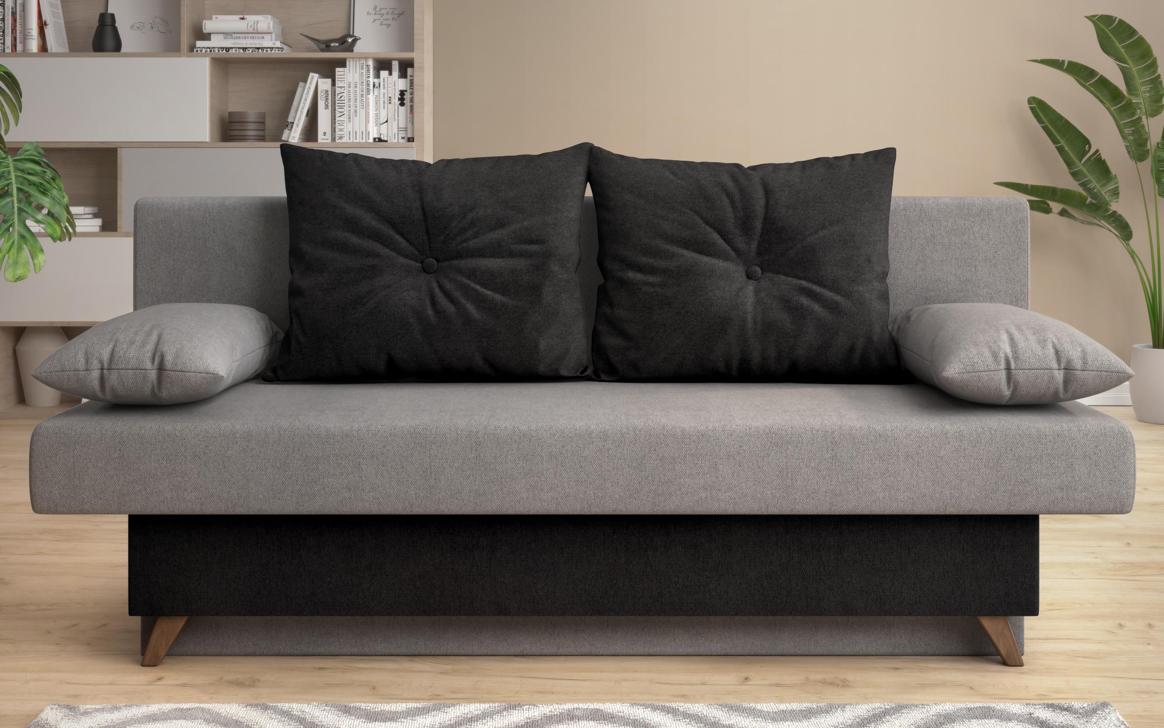 Canapea extensibila Victorio, gri + negru  1