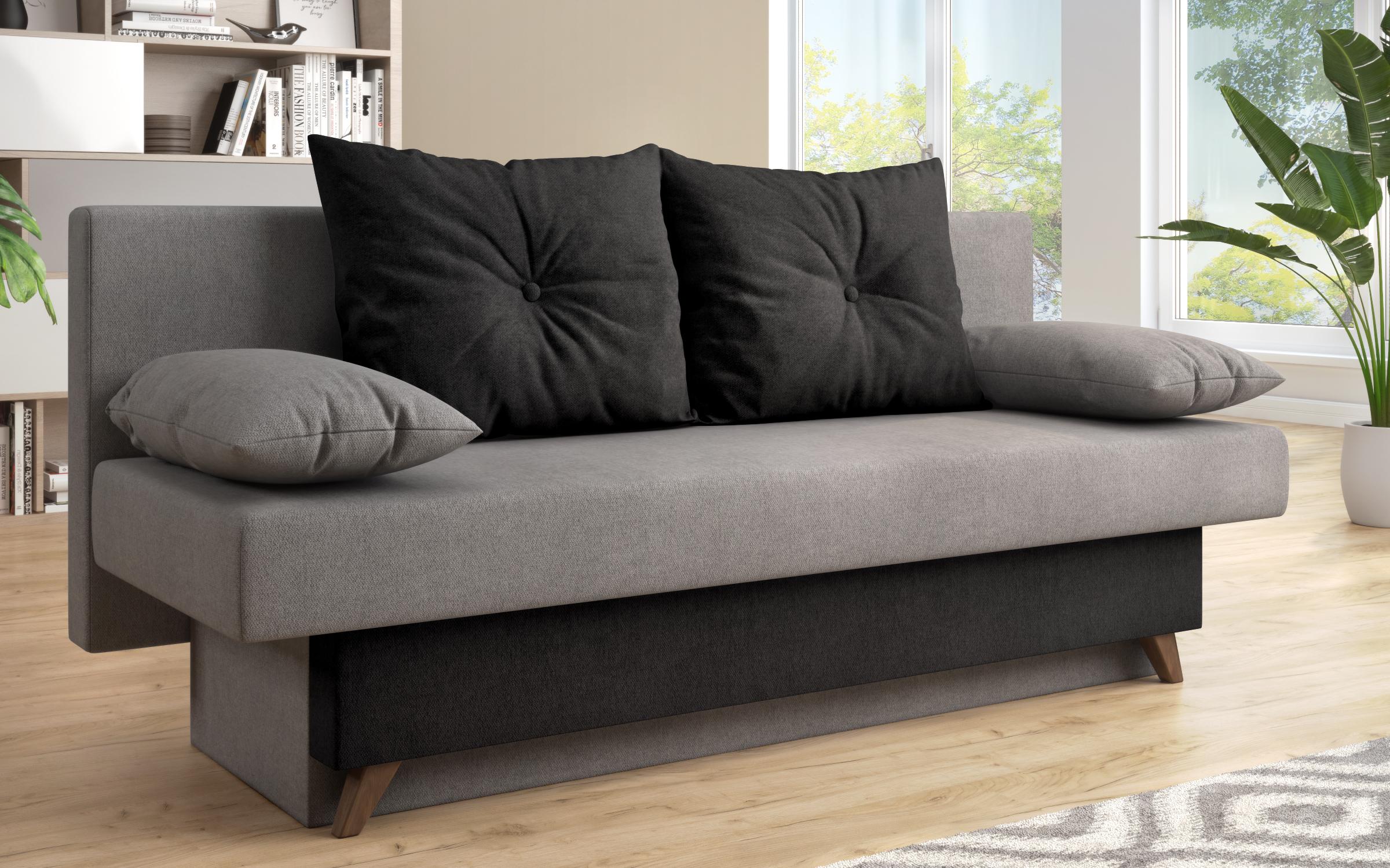 Canapea extensibila Victorio, gri + negru  3