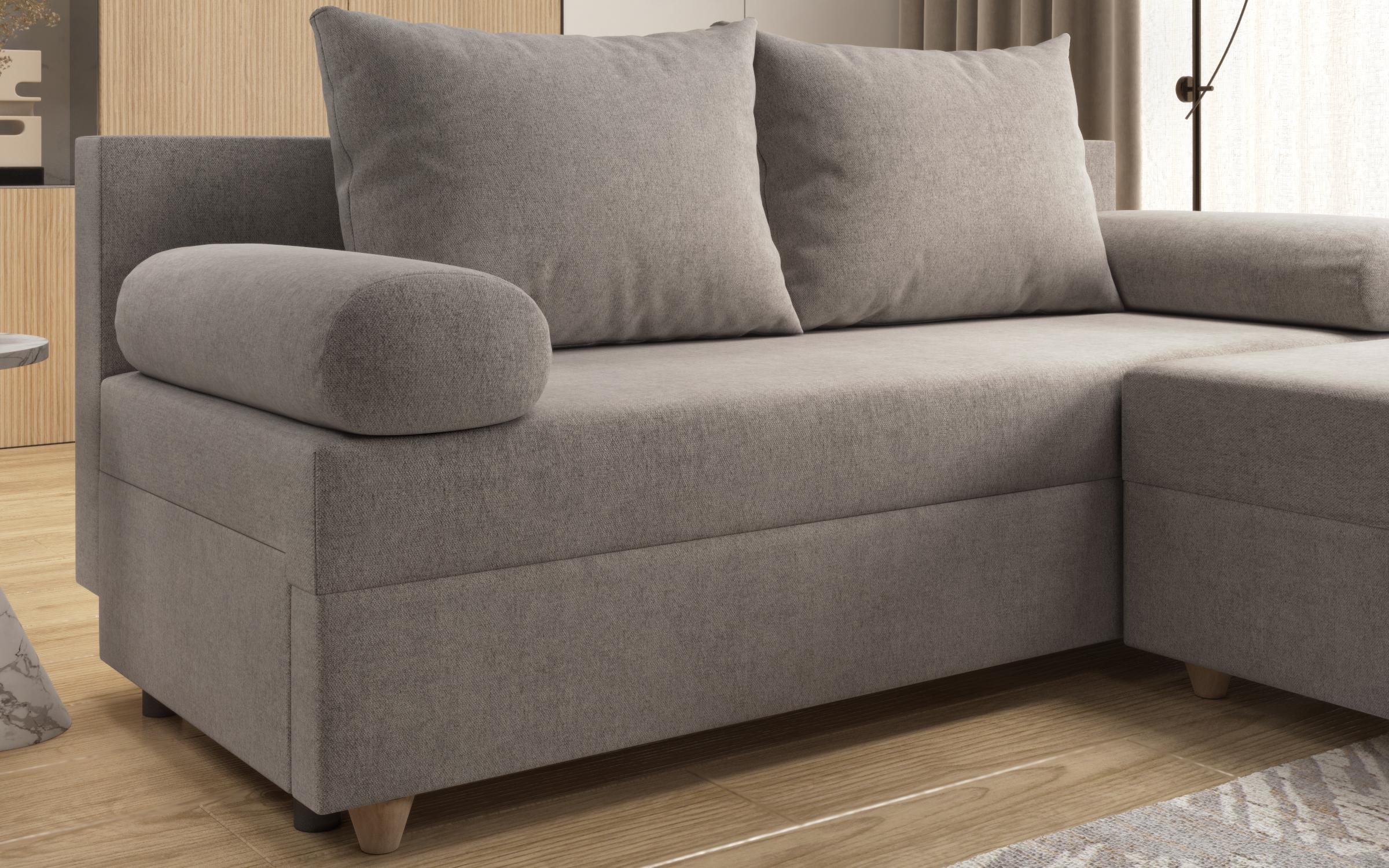 Canapea + taburet Vitaro, gri  8