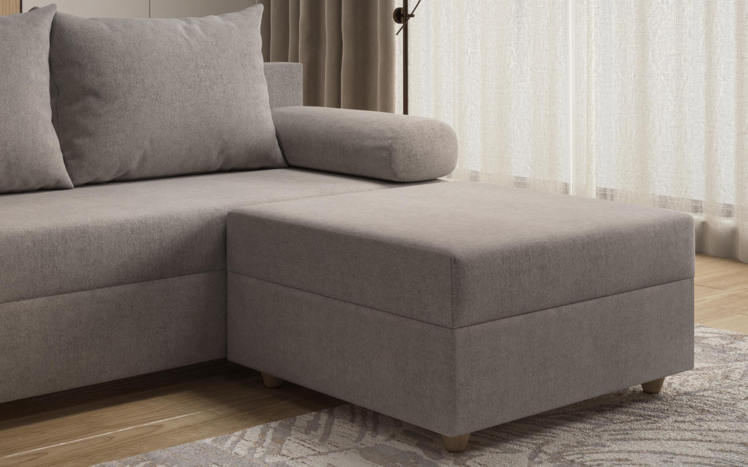 Canapea + taburet Vitaro, gri  9