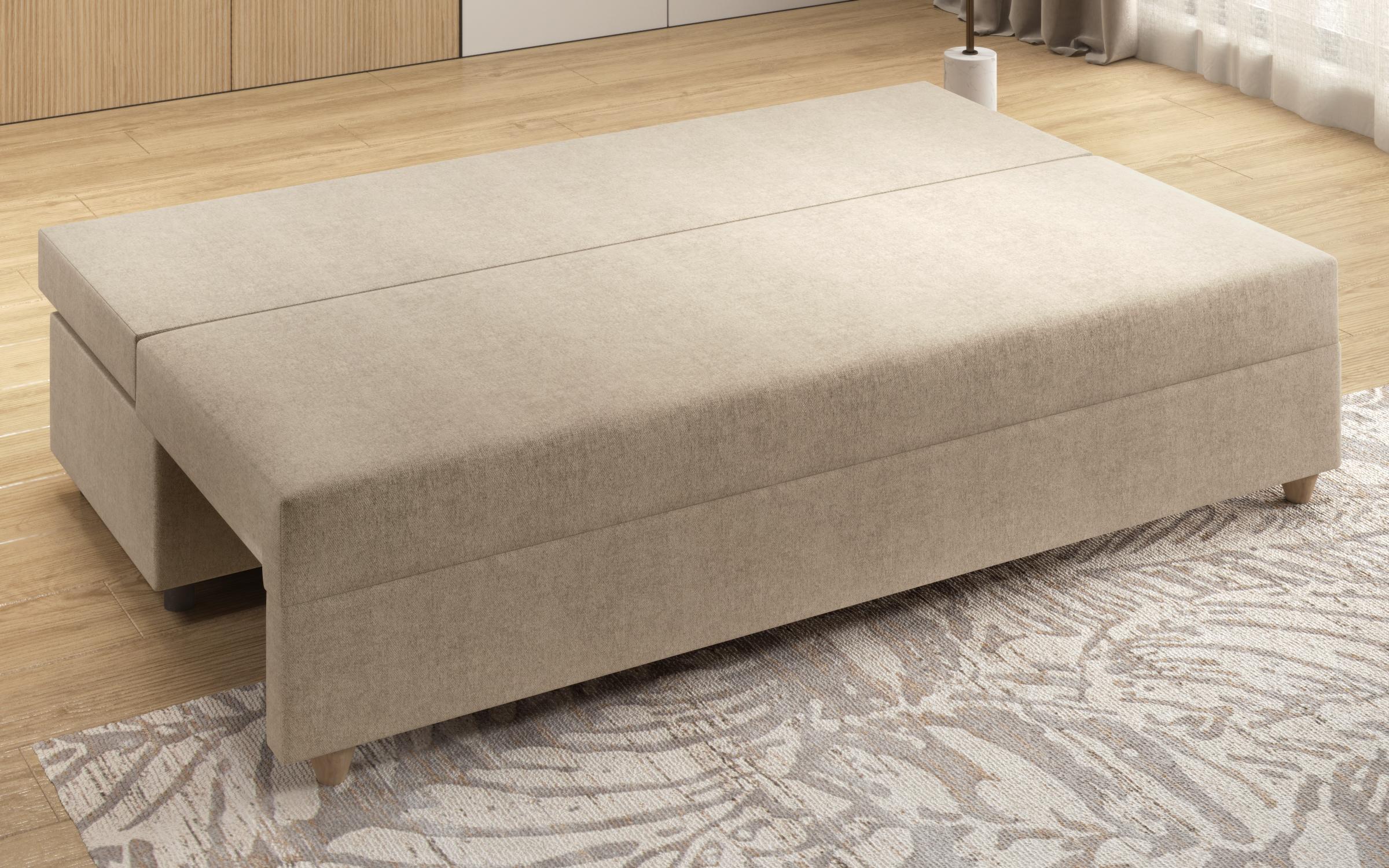 Canapea + taburet Vitaro, bej deschis  6