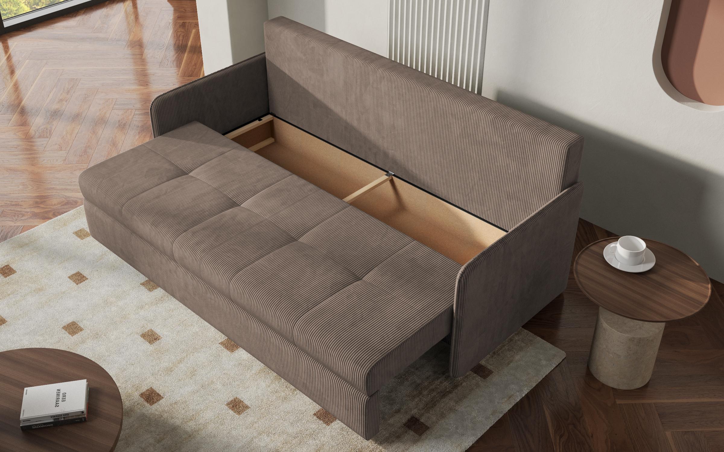 Canapea extensibila Astel, maro deschis  6