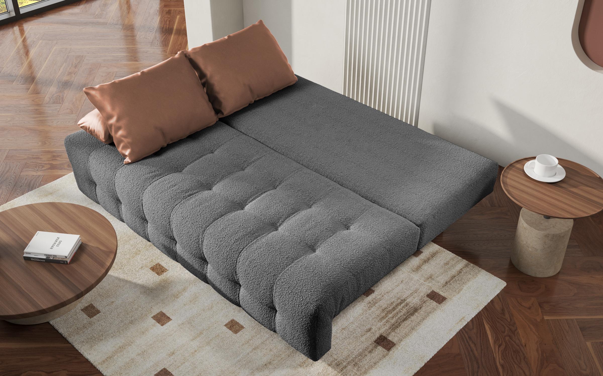 Canapea extensibila Delon, gri + maro deschis  6