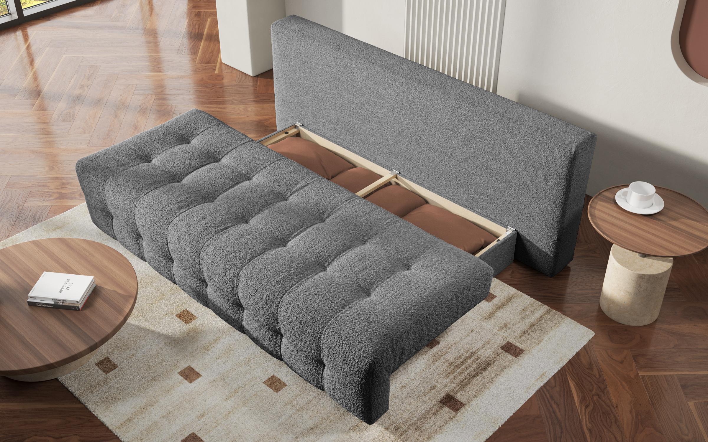 Canapea extensibila Delon, gri + maro deschis  7