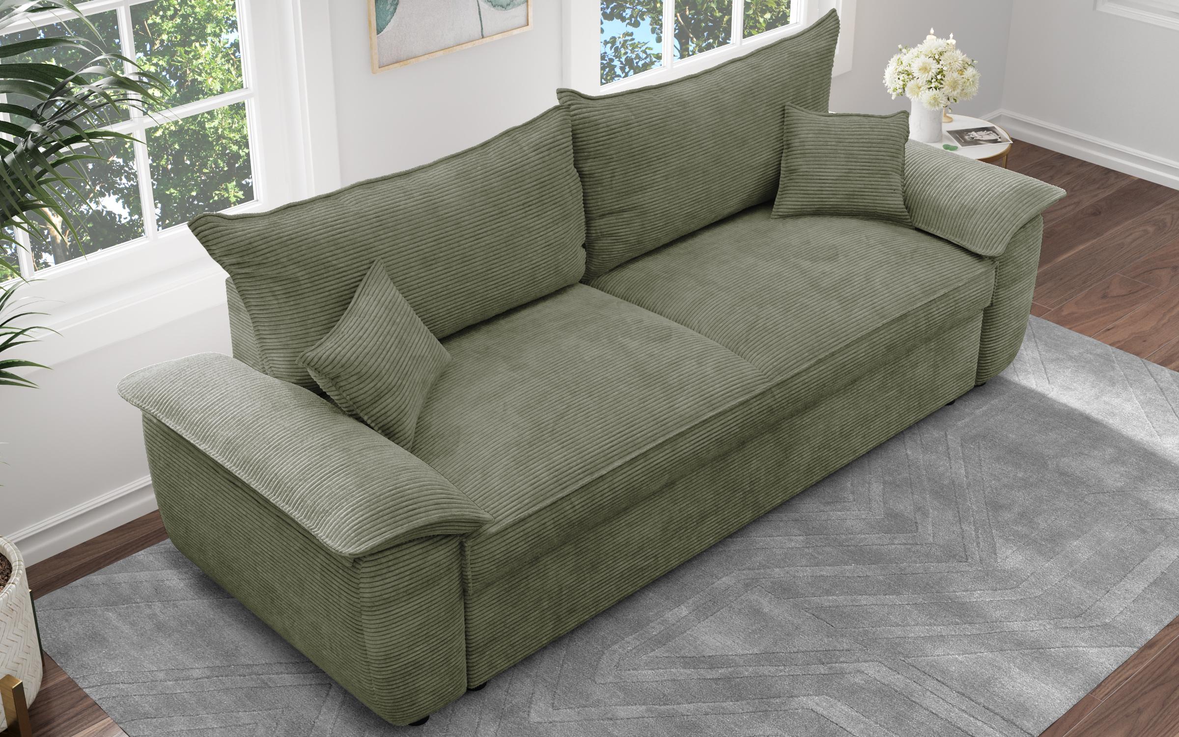 Canapea extensibila Elzas, verde  6