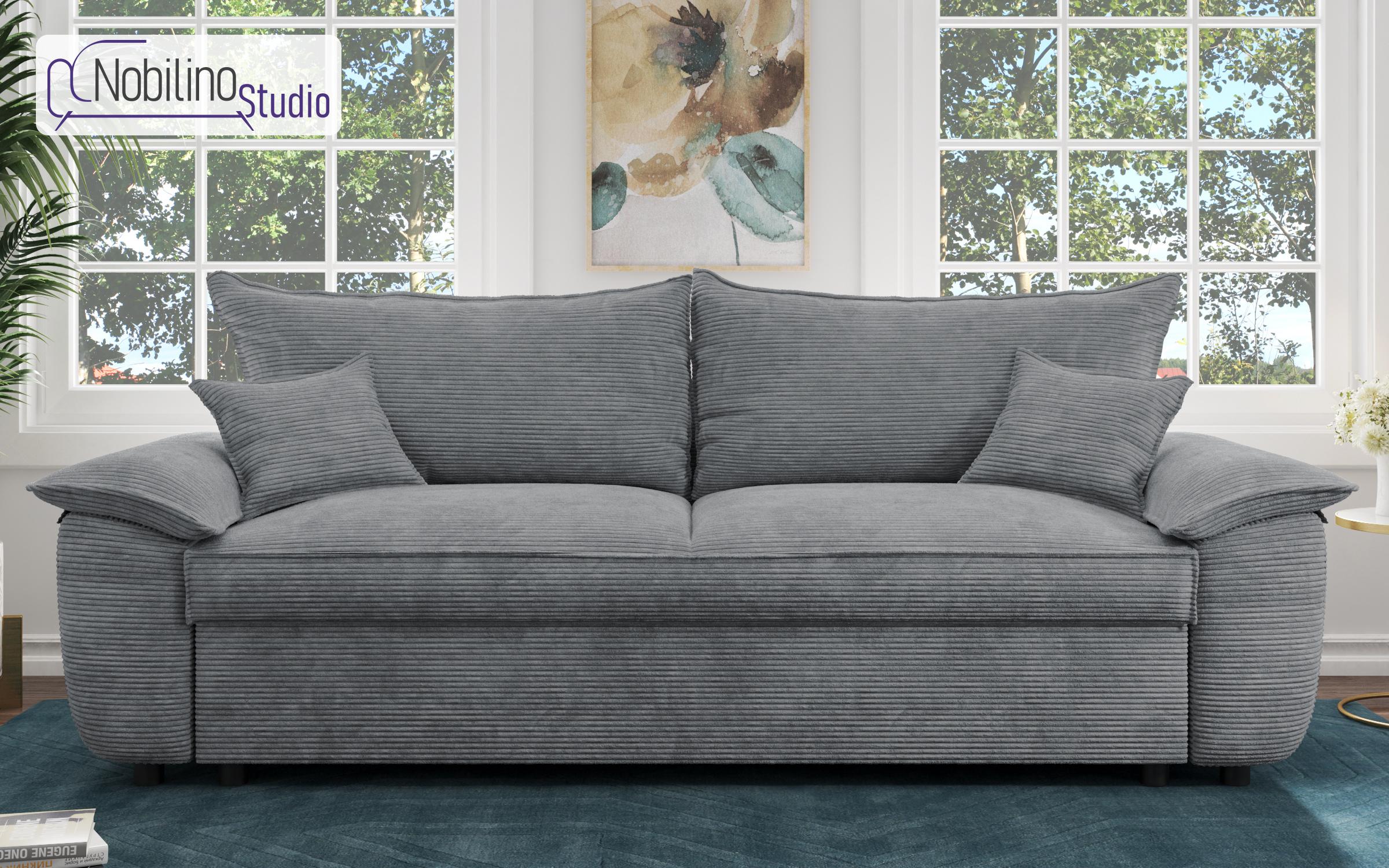 Canapea extensibila Elzas, gri inchis  1