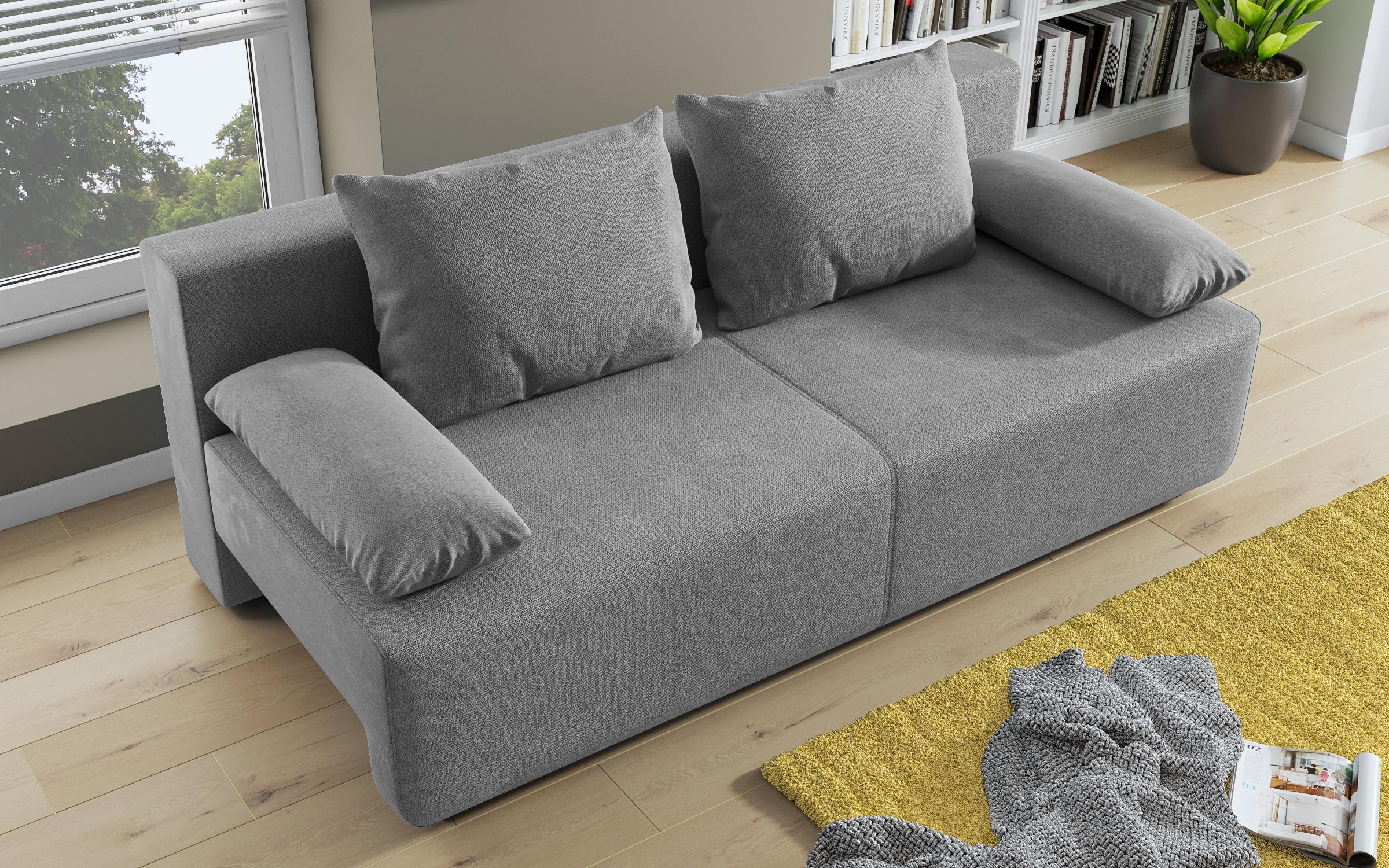Canapea extensibila Keira, gri deschis 4