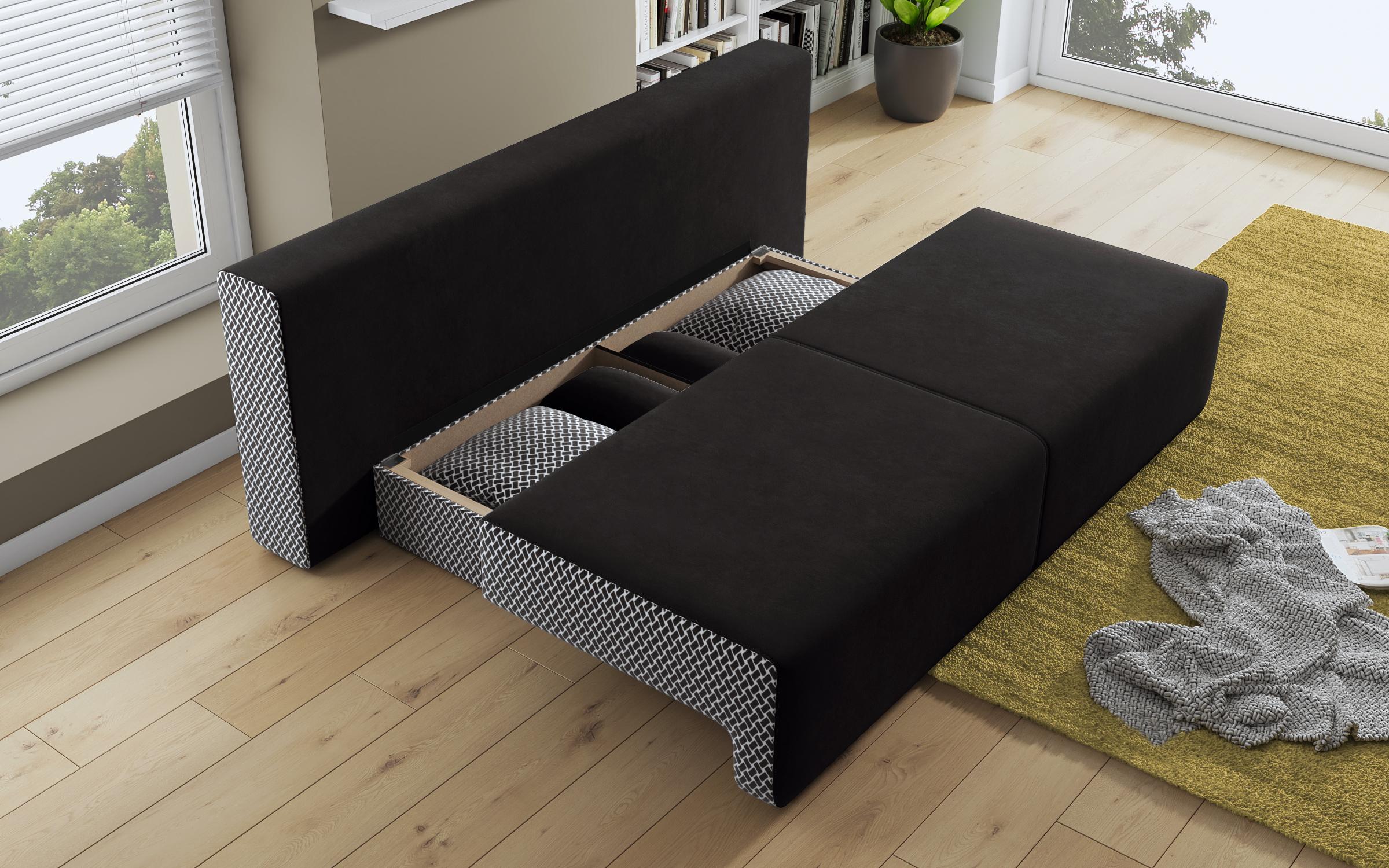 Canapea extensibila Keira, negru + Nacha Negro  8