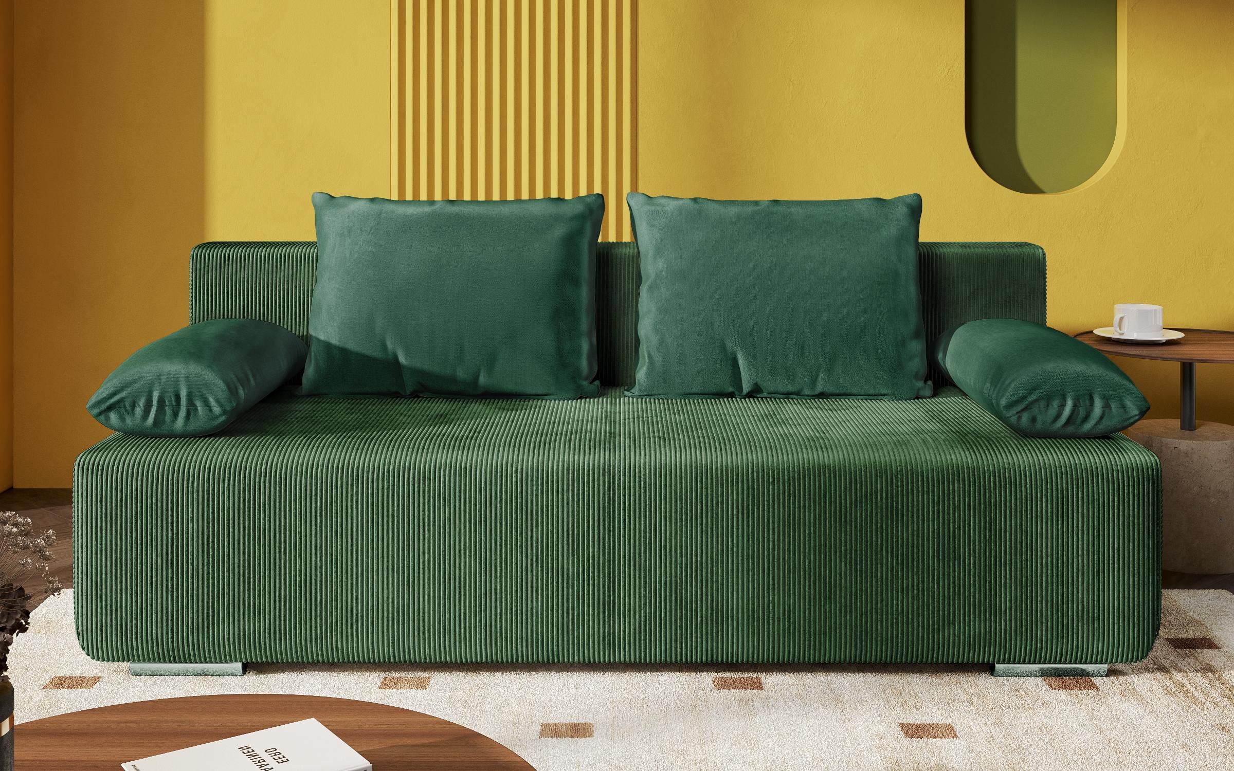 Canapea extensibila Keira Extra, verde + turcoaz  1
