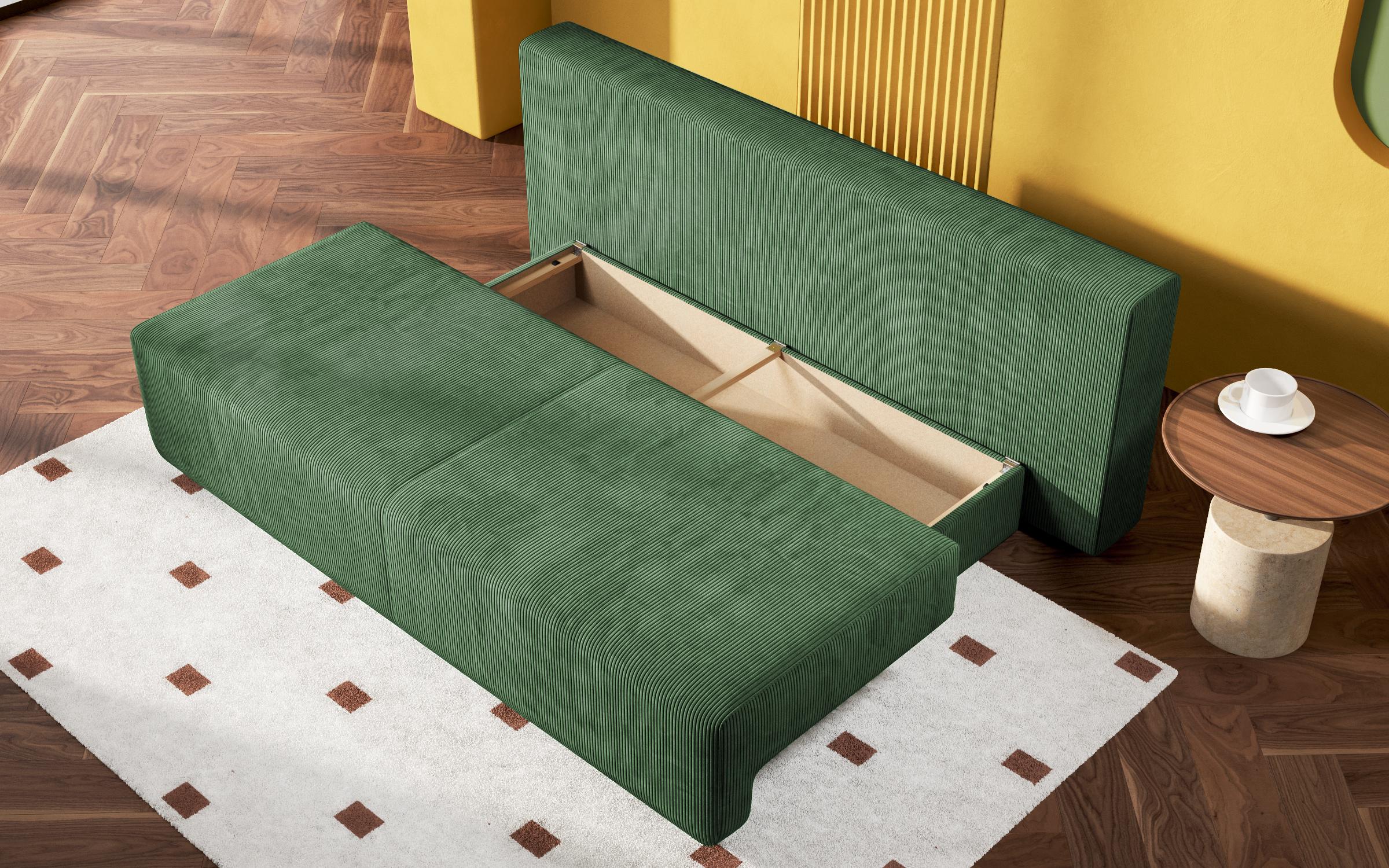 Canapea extensibila Keira Extra, verde + turcoaz  3