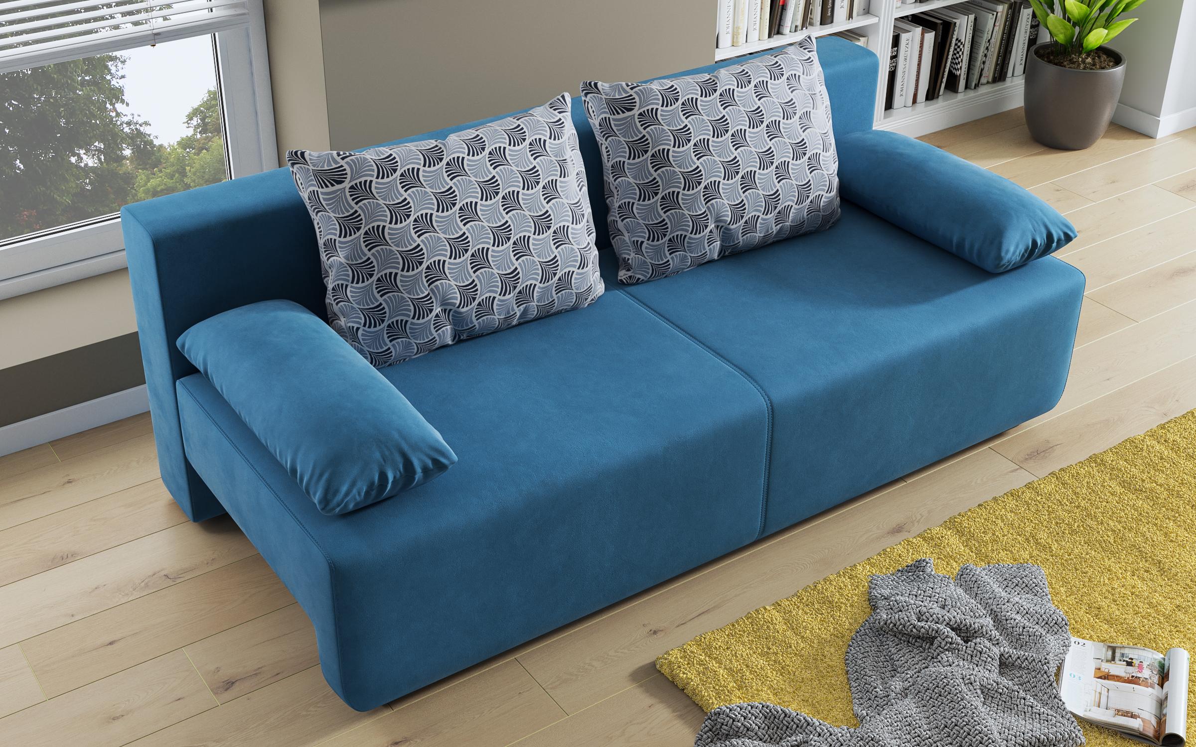 Canapea extensibila Keira, albastru  5