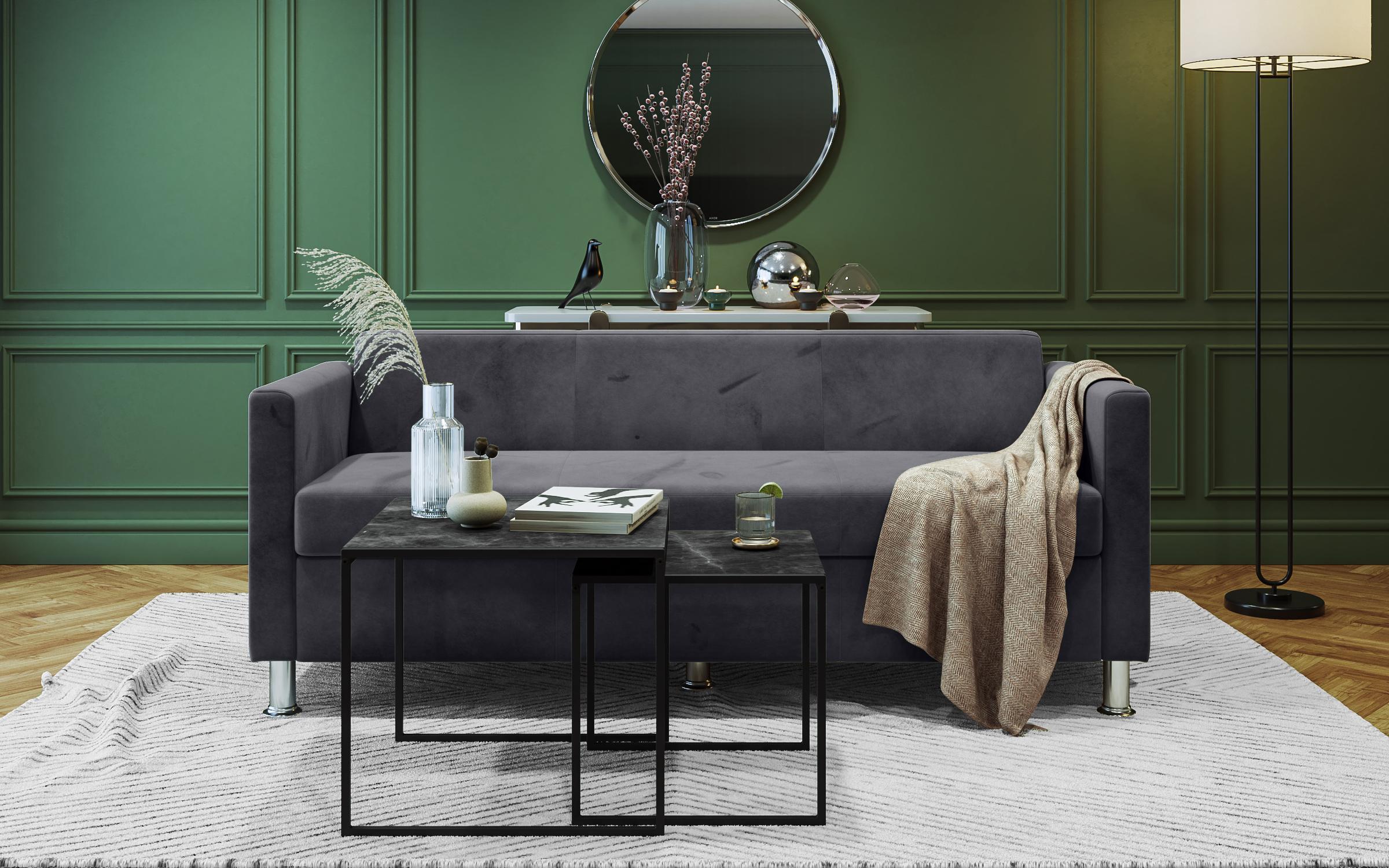 Set masute de cafea Infinity, negru  7