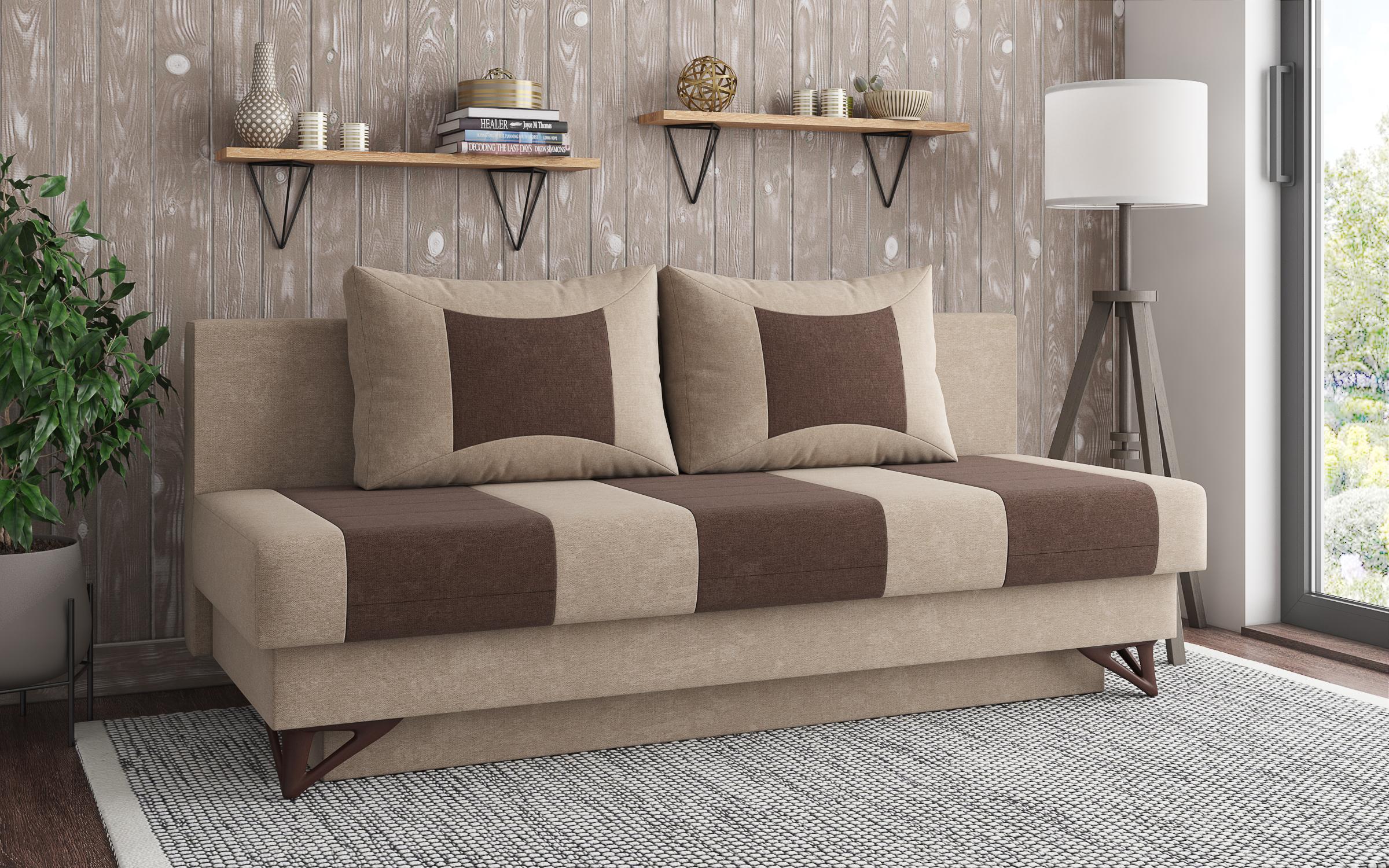 Canapea extensibila Puls, bej + maro  2