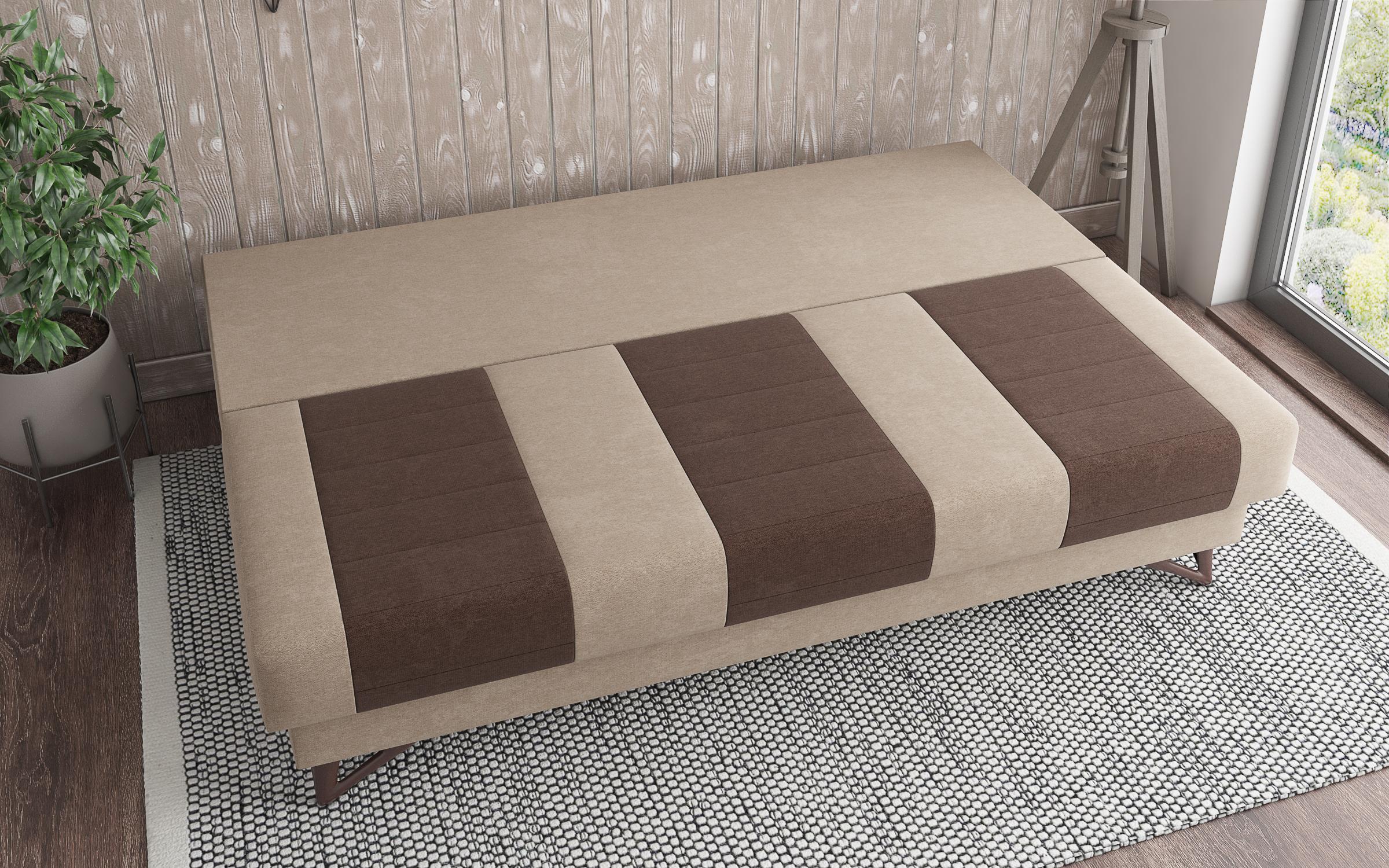 Canapea extensibila Puls, bej + maro  4