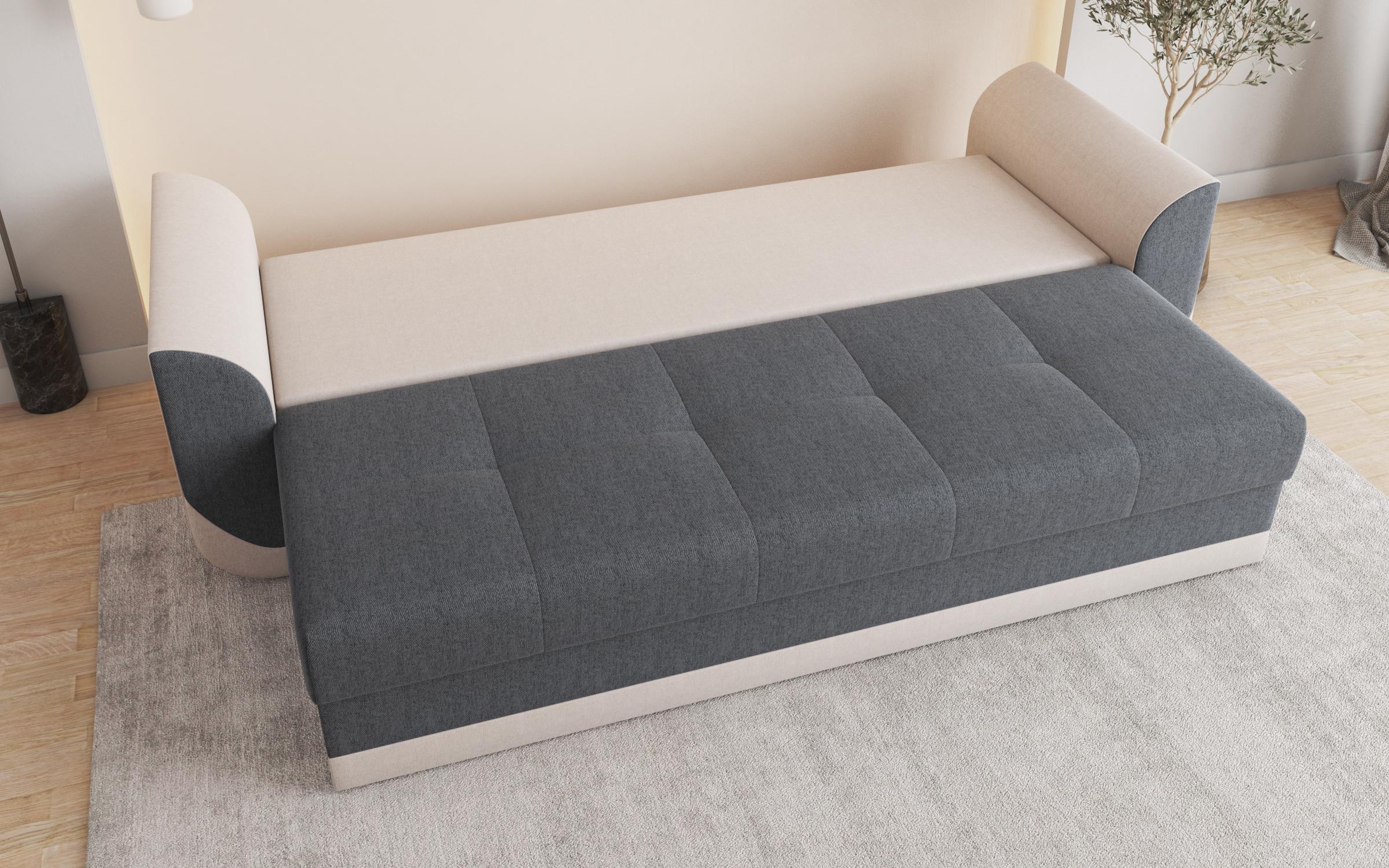 Canapea extensibila Sven, gri inchis + bej  4
