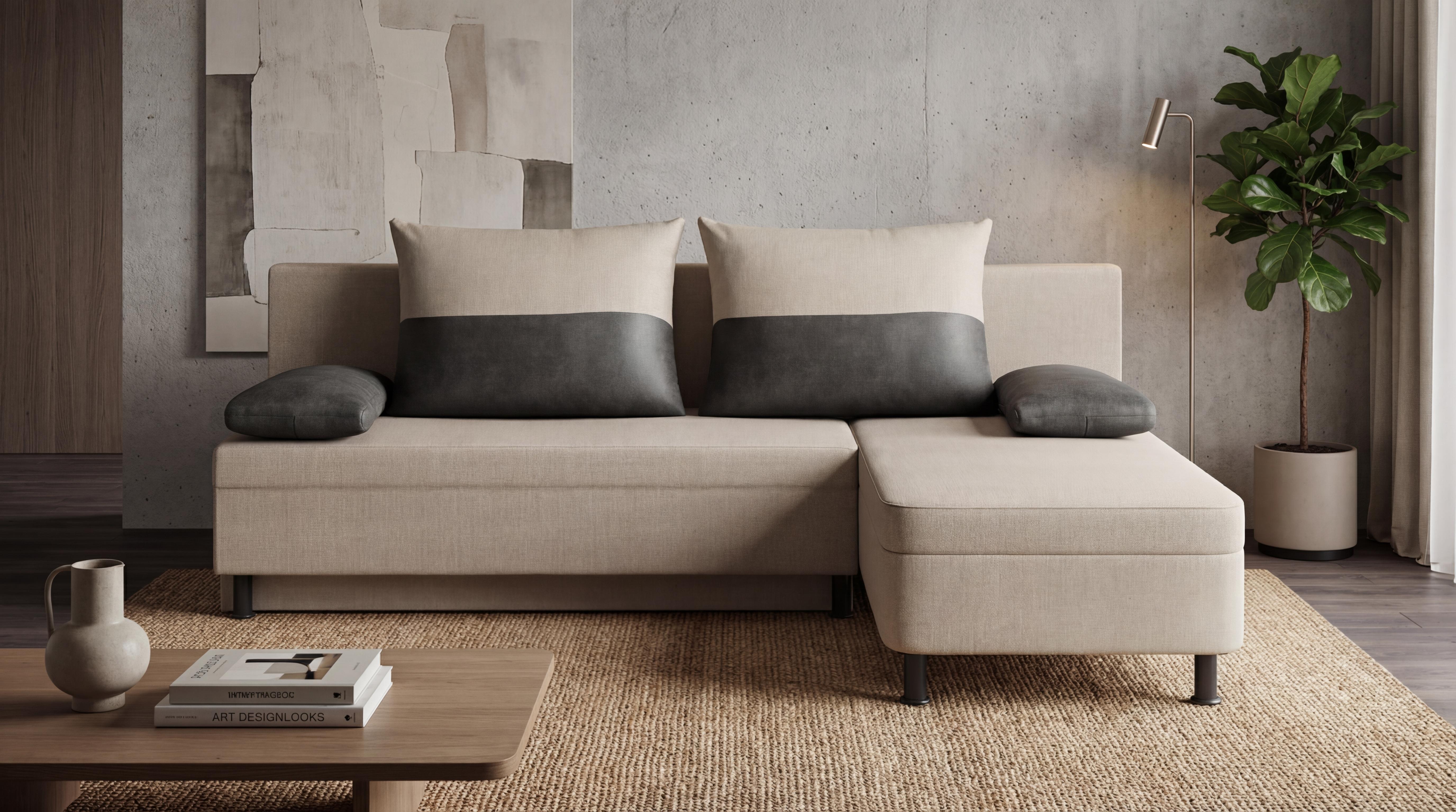 Coltar extensibil Real Prime, bej + antracit  1