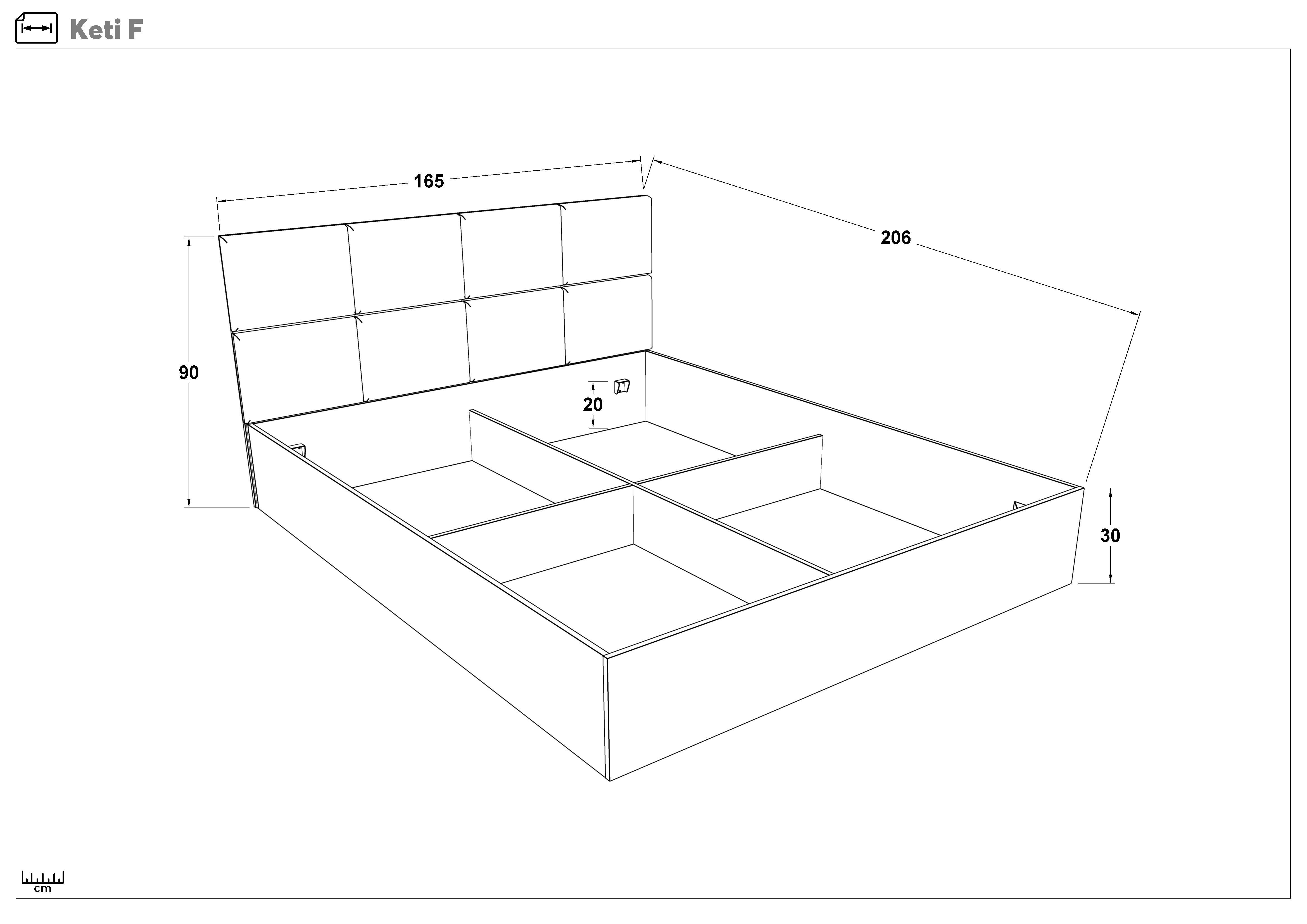 Pat dublu 160/200 Keti, Silk  2