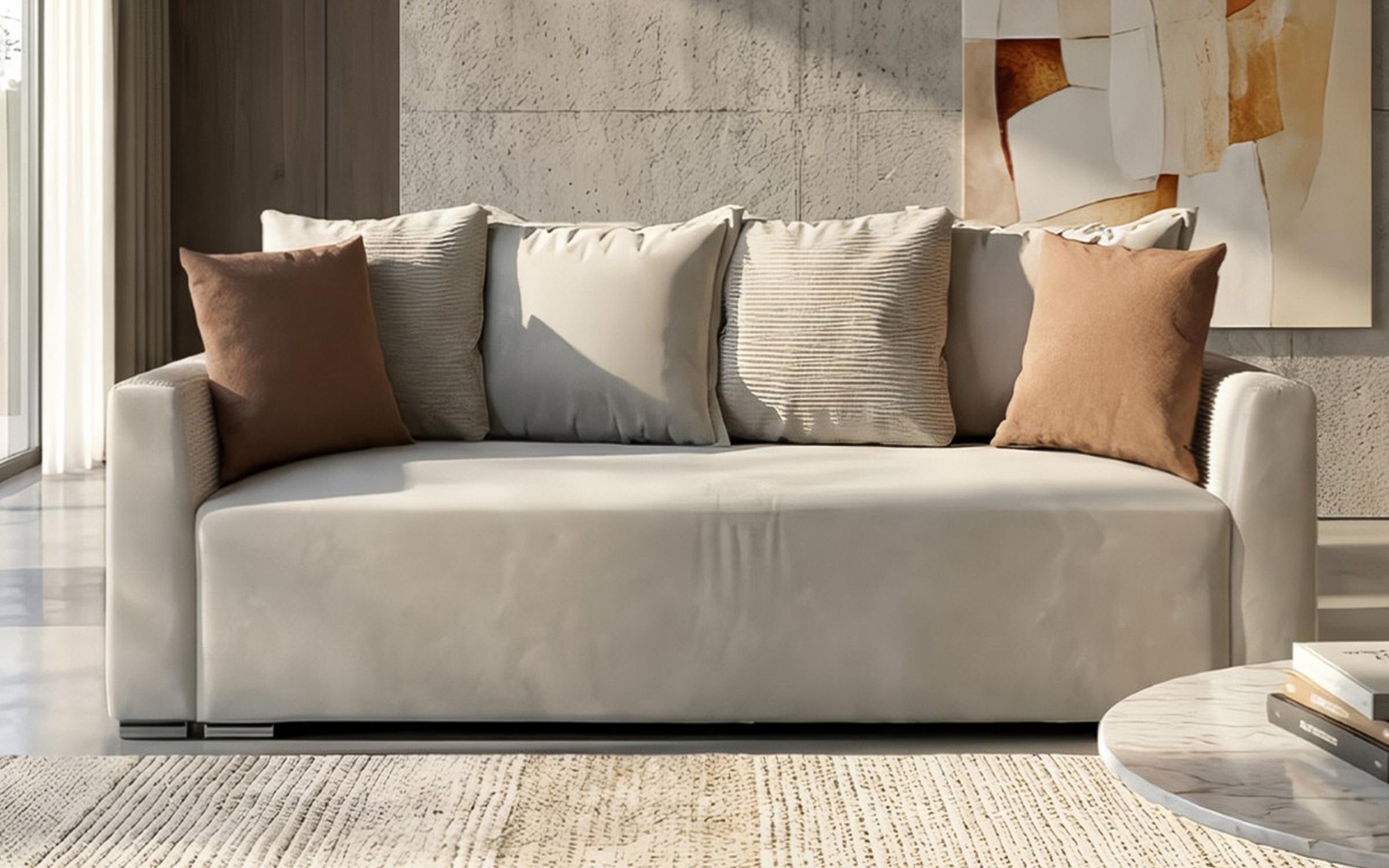 Canapea extensibila Kioto, bej deschis + maro deschis  3