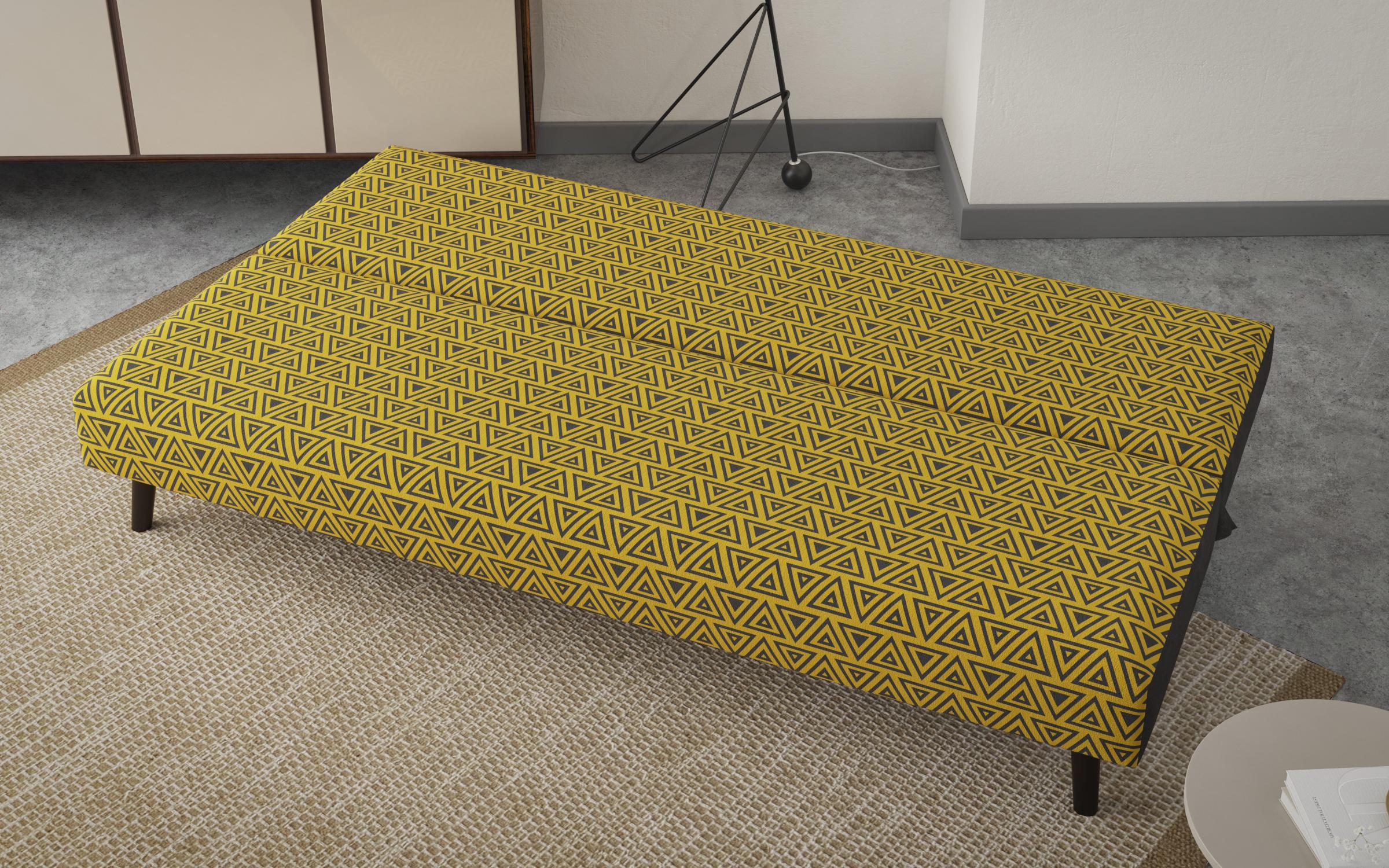 Canapea extensibila click-clack Bondi, print + gri inchis  4