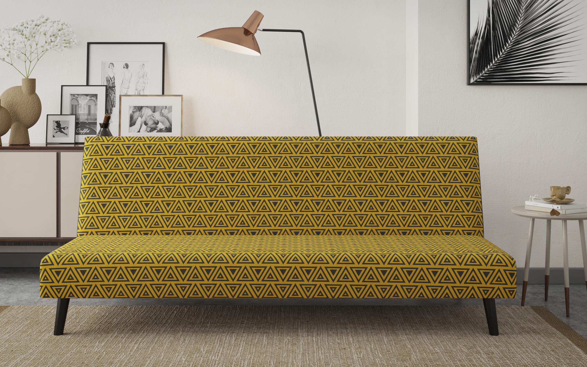 Canapea extensibila click-clack Bondi, print + gri inchis  1