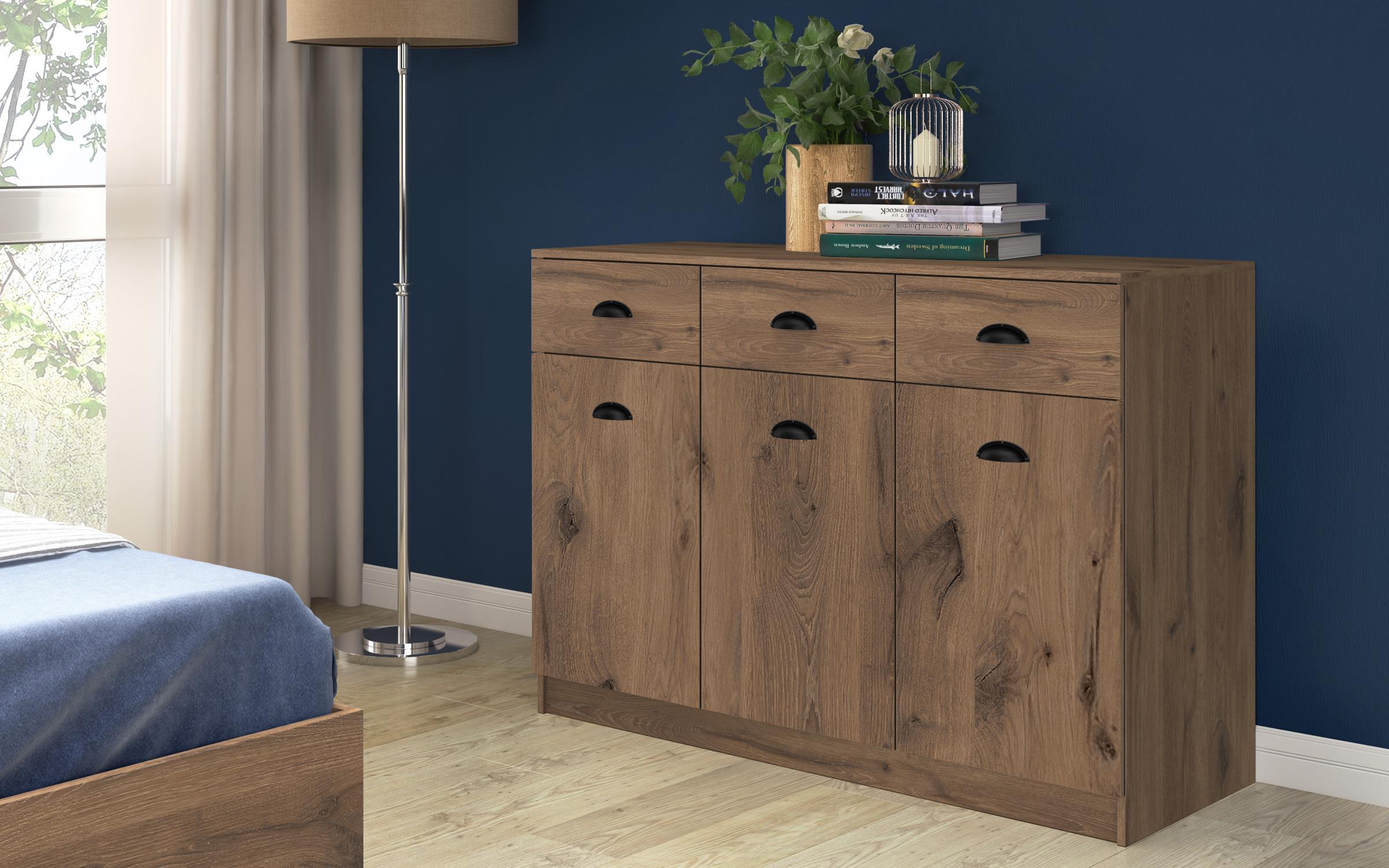 Comoda Tiara C, stejar scandinav 1