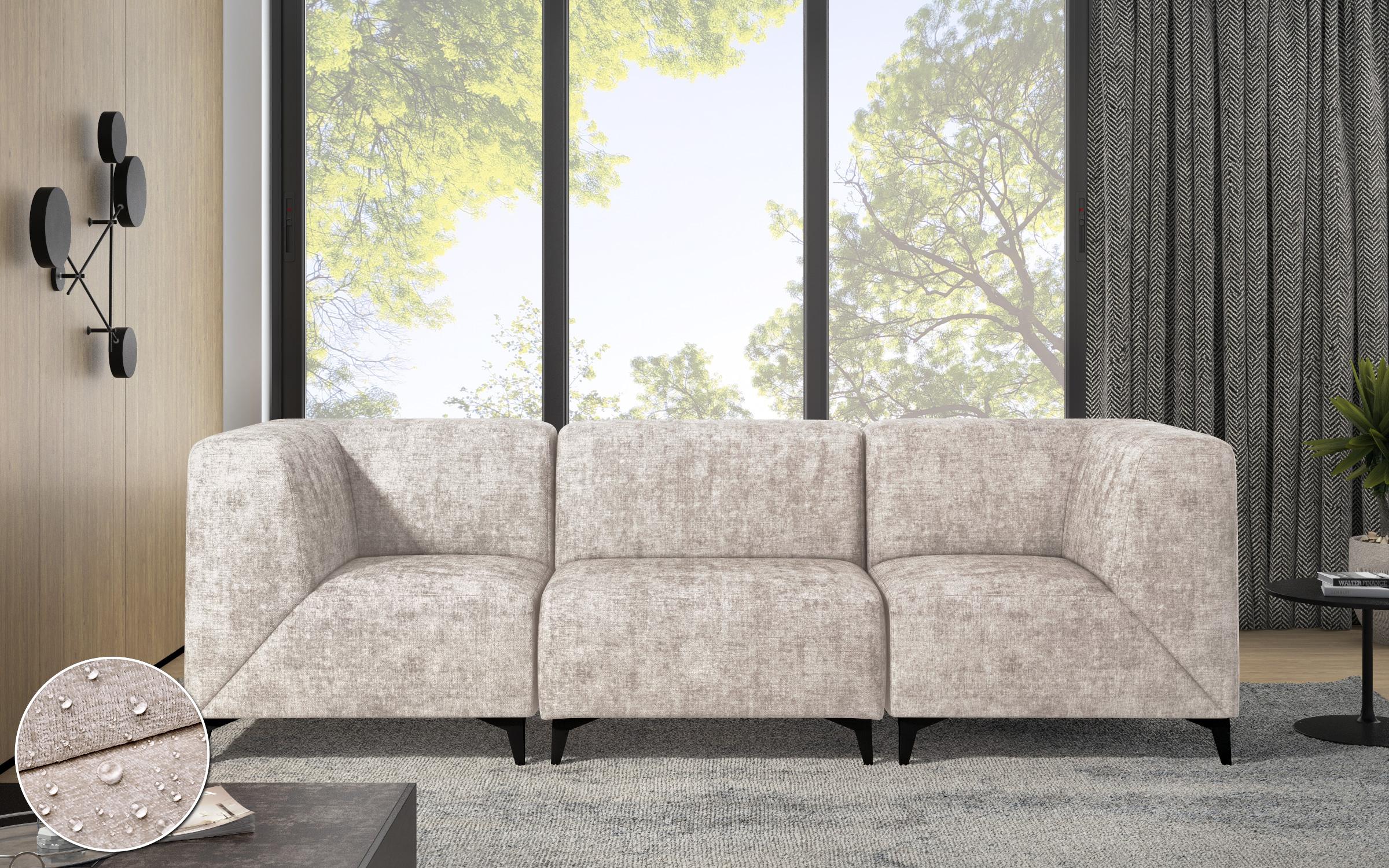 Canapea 2 locuri Aruba, bej deschis  2