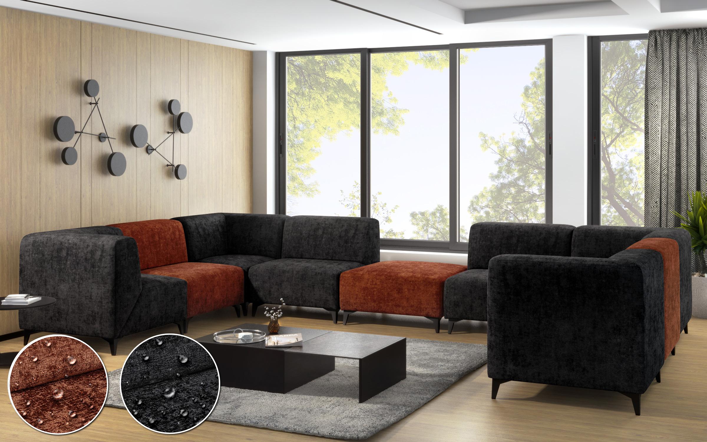 Taburet Aruba, negru  2
