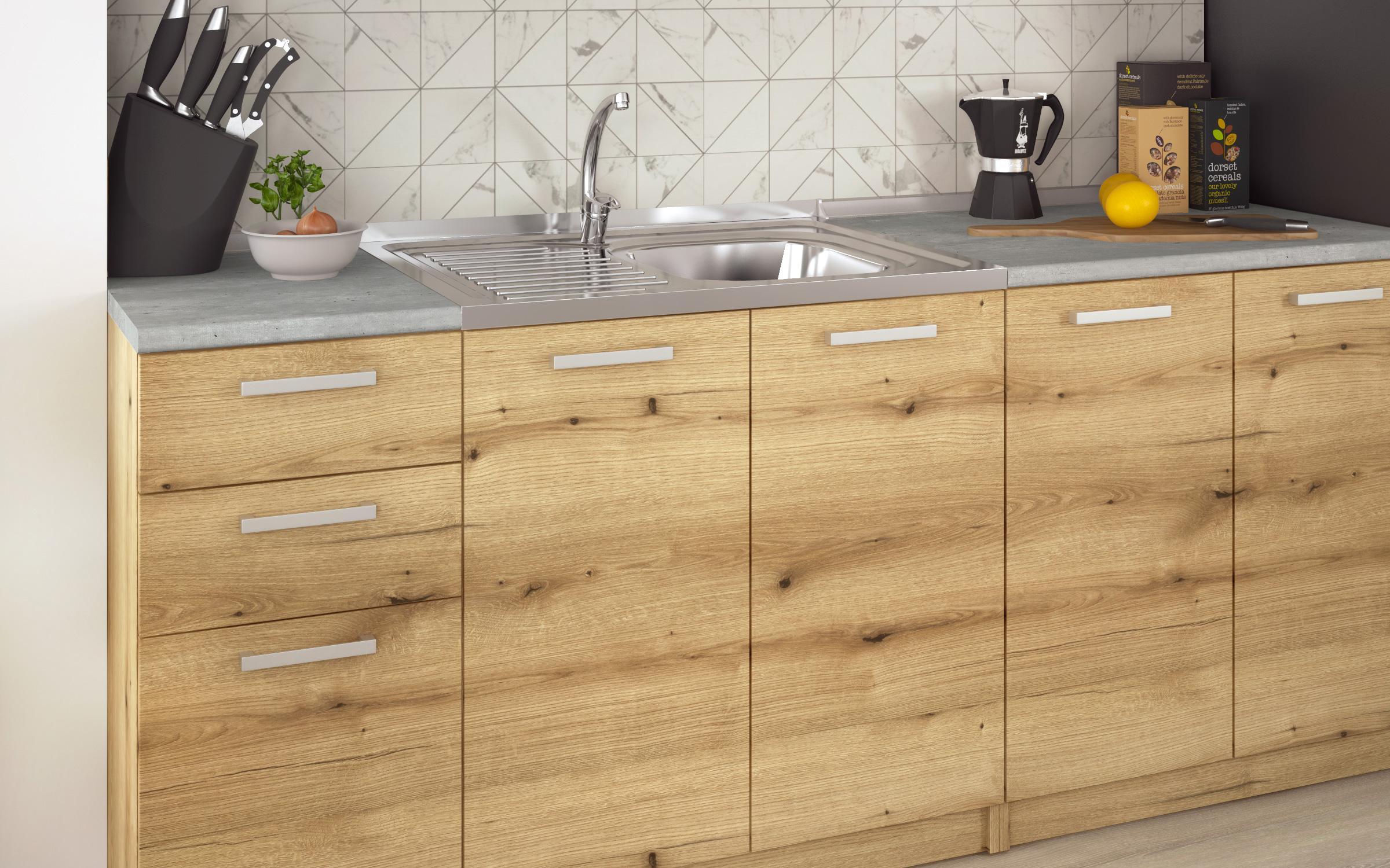 Bucatarie Darina, stejar evoc + beton  4