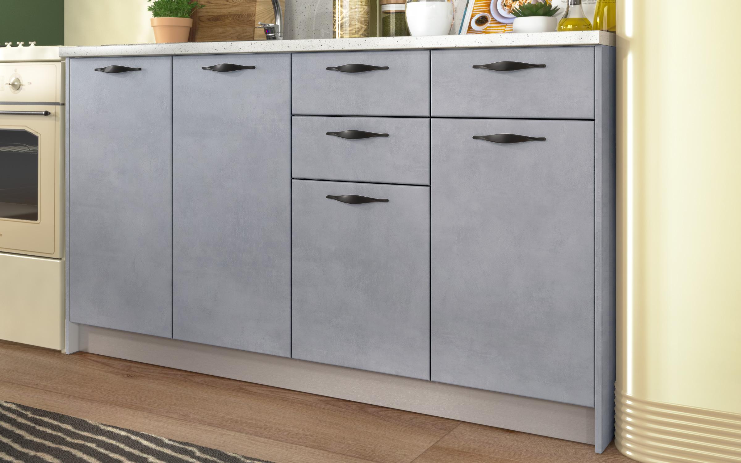 Bucatarie Dona, nuc Milano + beton deschis  5