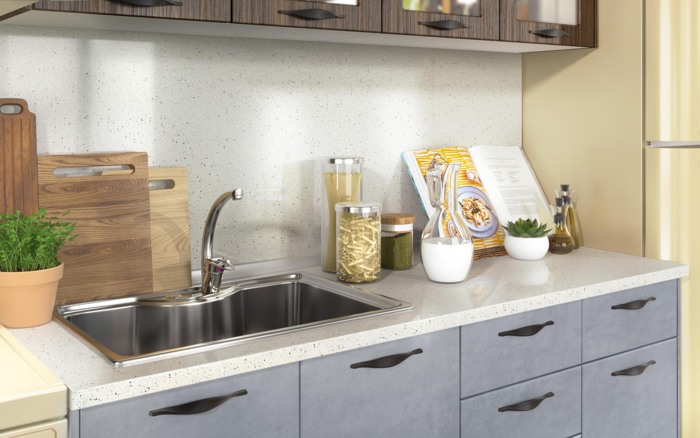 Bucatarie Dona, nuc Milano + beton deschis  6