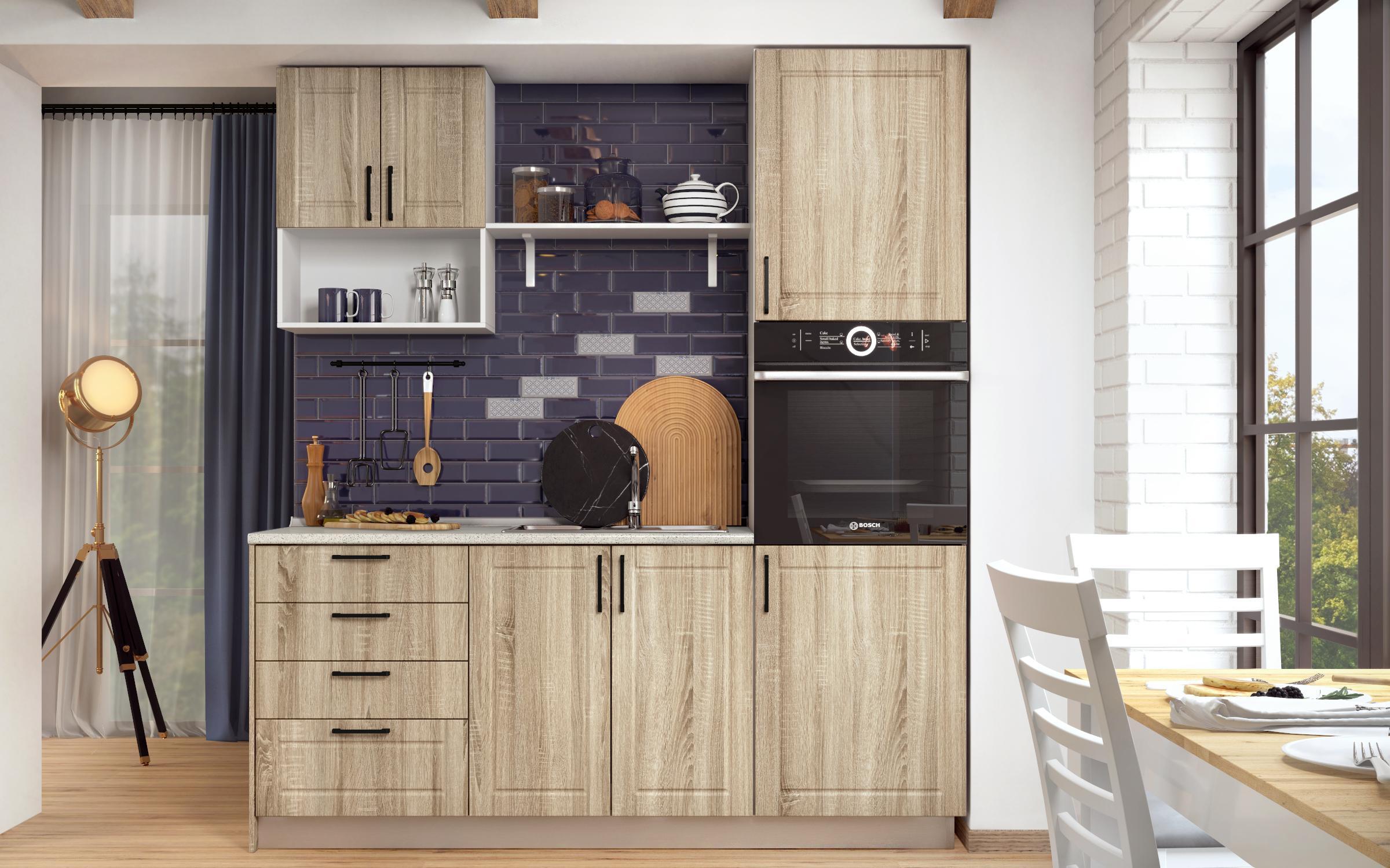 Usa pentru electrocasnice Hana 48, stejar sonoma  3