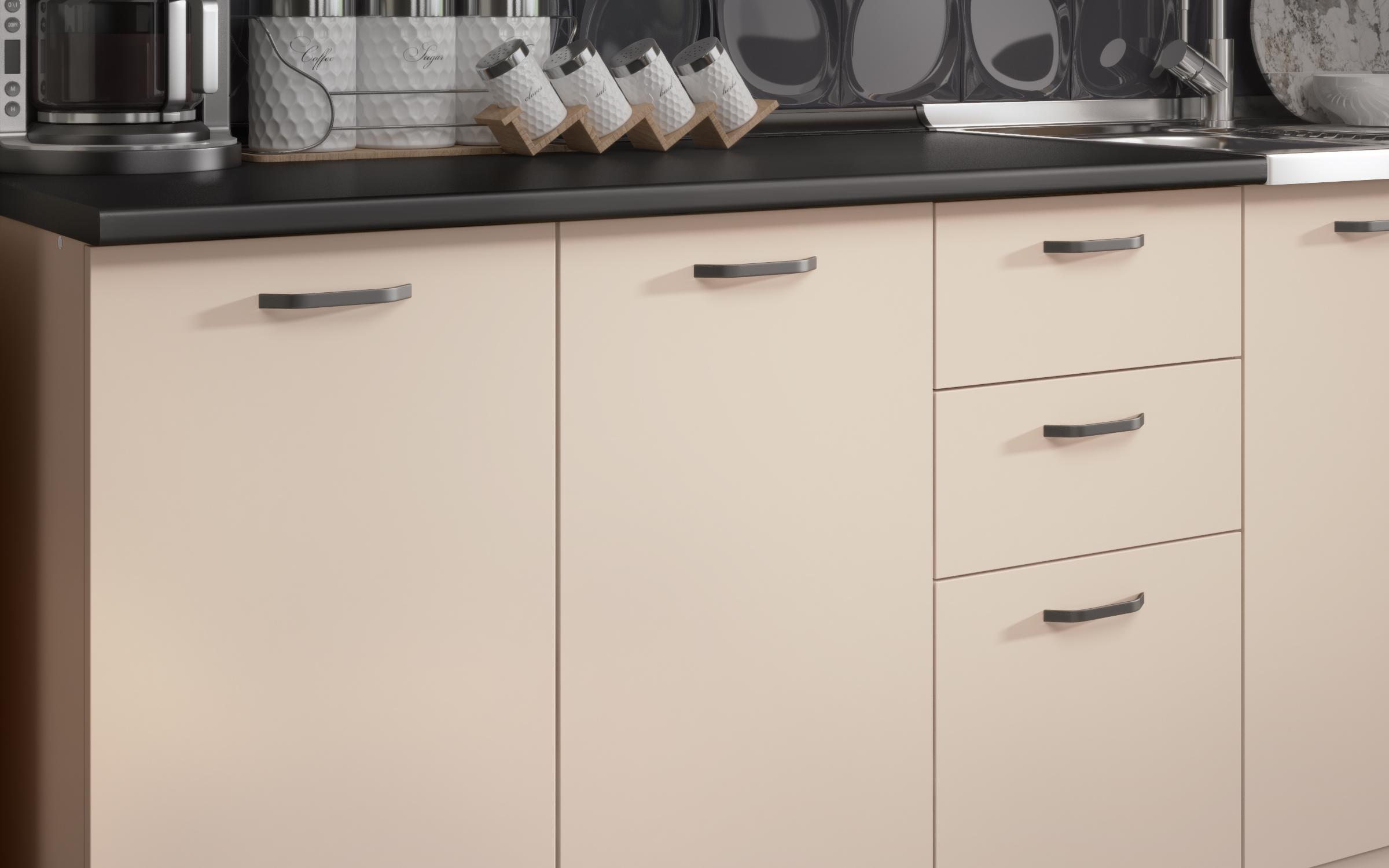 Bucatarie Nikena, satin + stejar scandinav  5