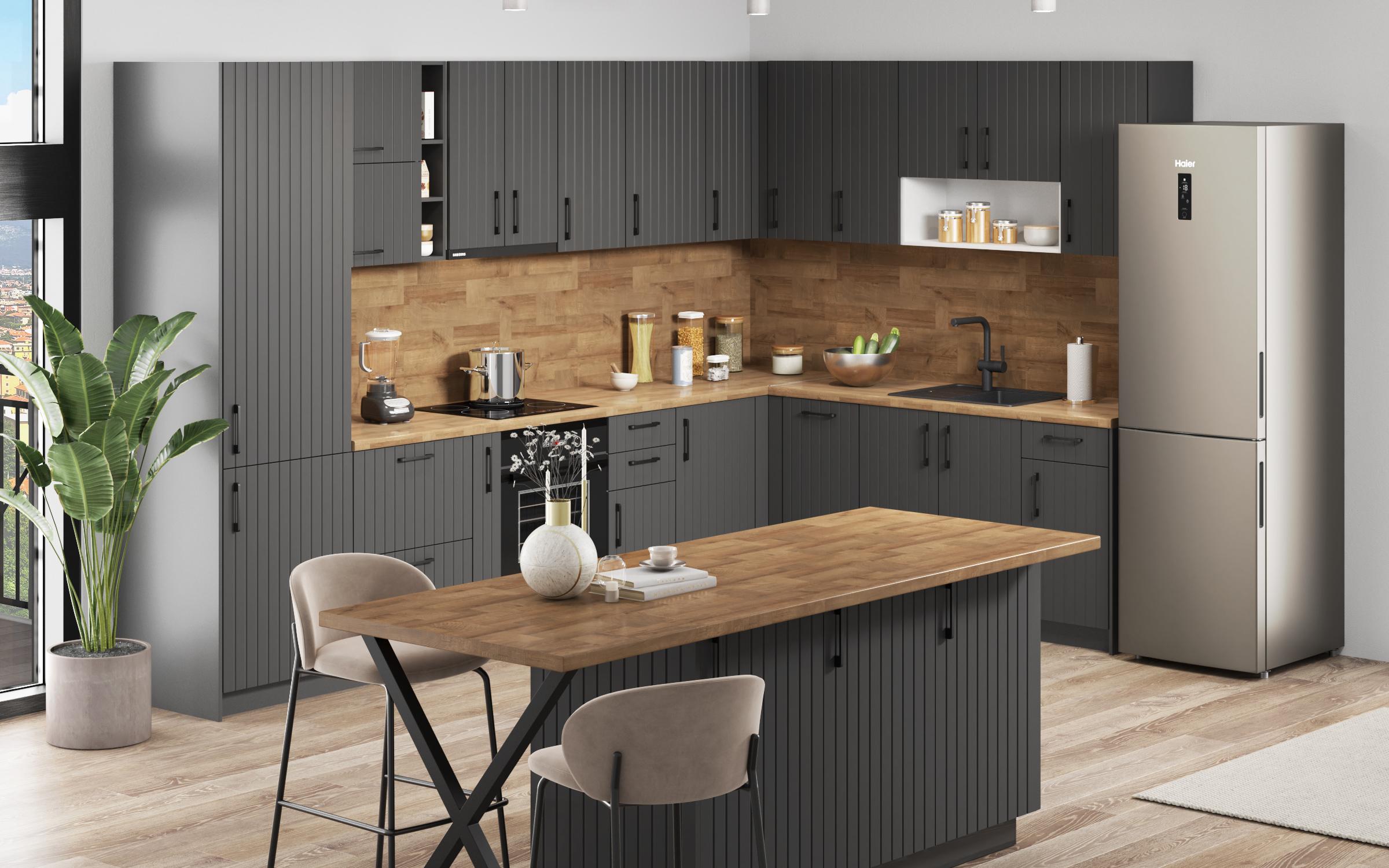Dulap pentru cuptor Ava 01, grafit  2