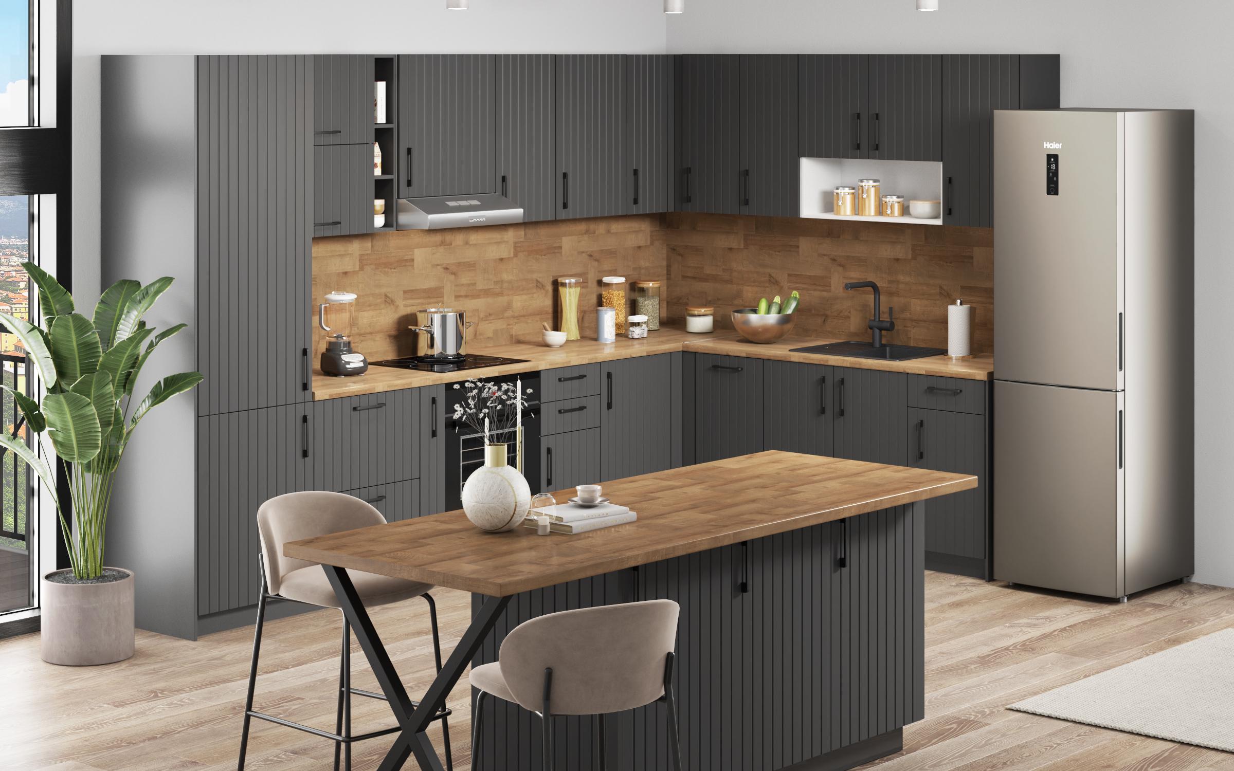 Dulap de bucatarie Ava 49, grafit  3