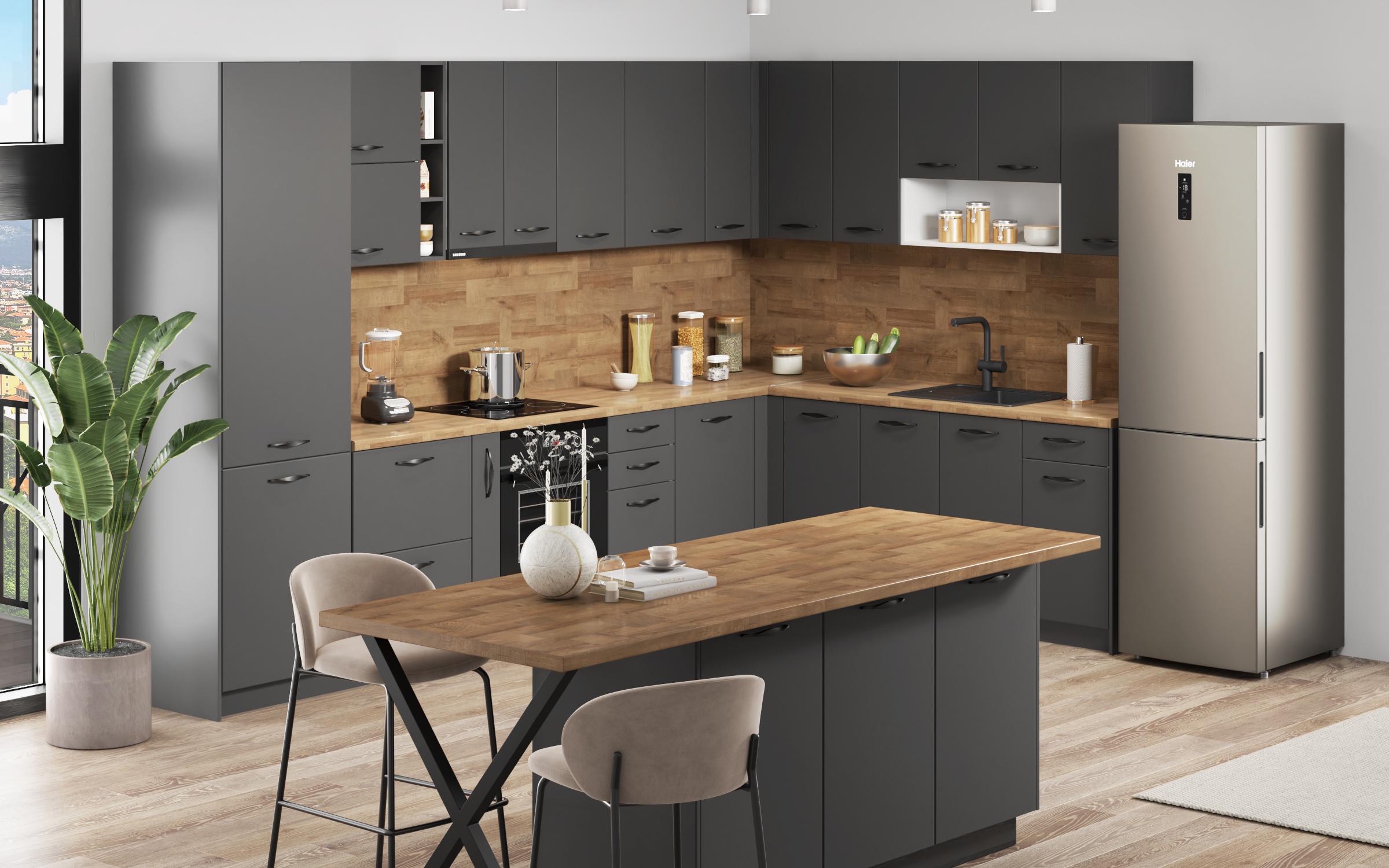 Dulap de bucatarie Simon 04, grafit  3