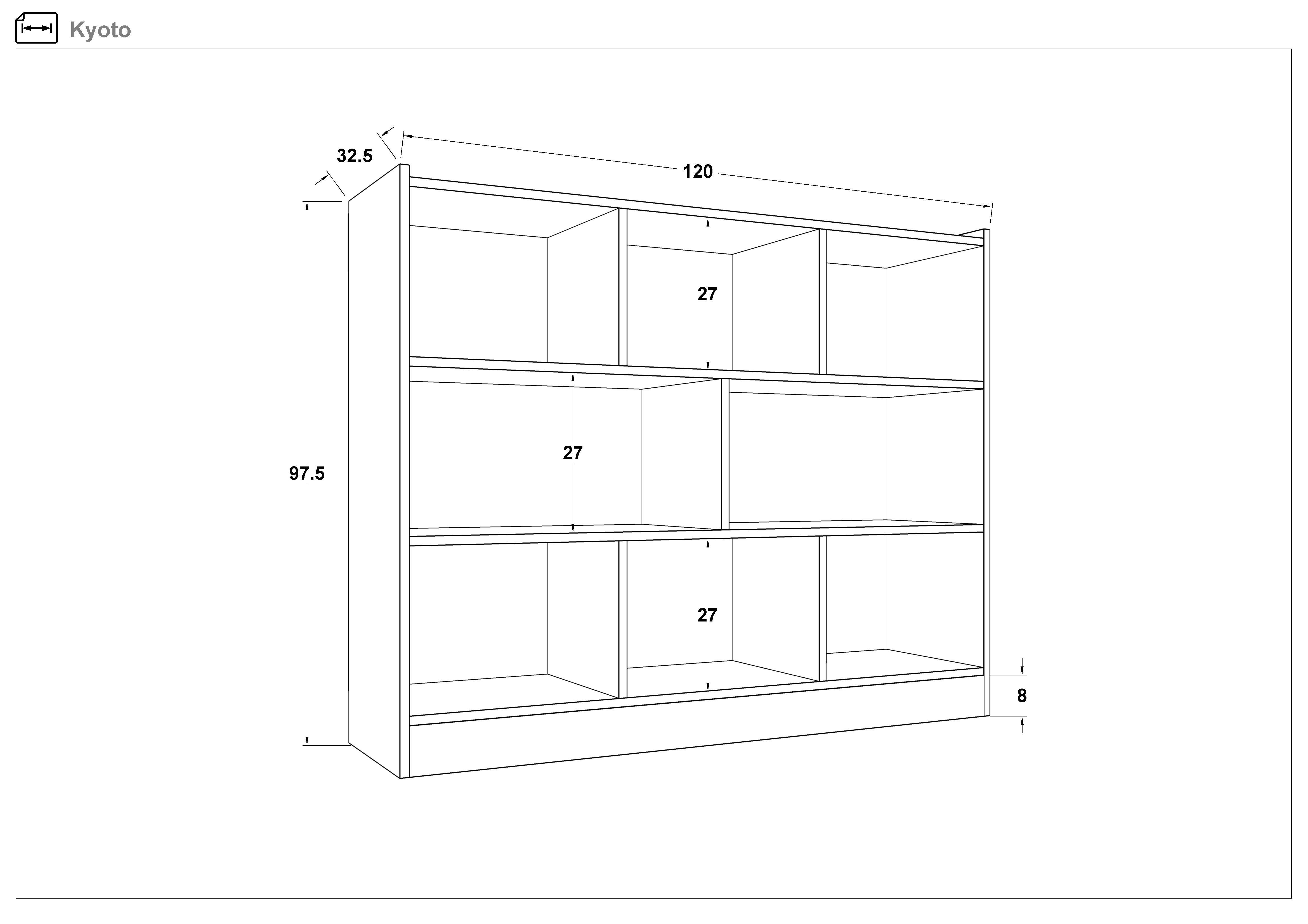 Etajera Kioto, stejar wotan  2
