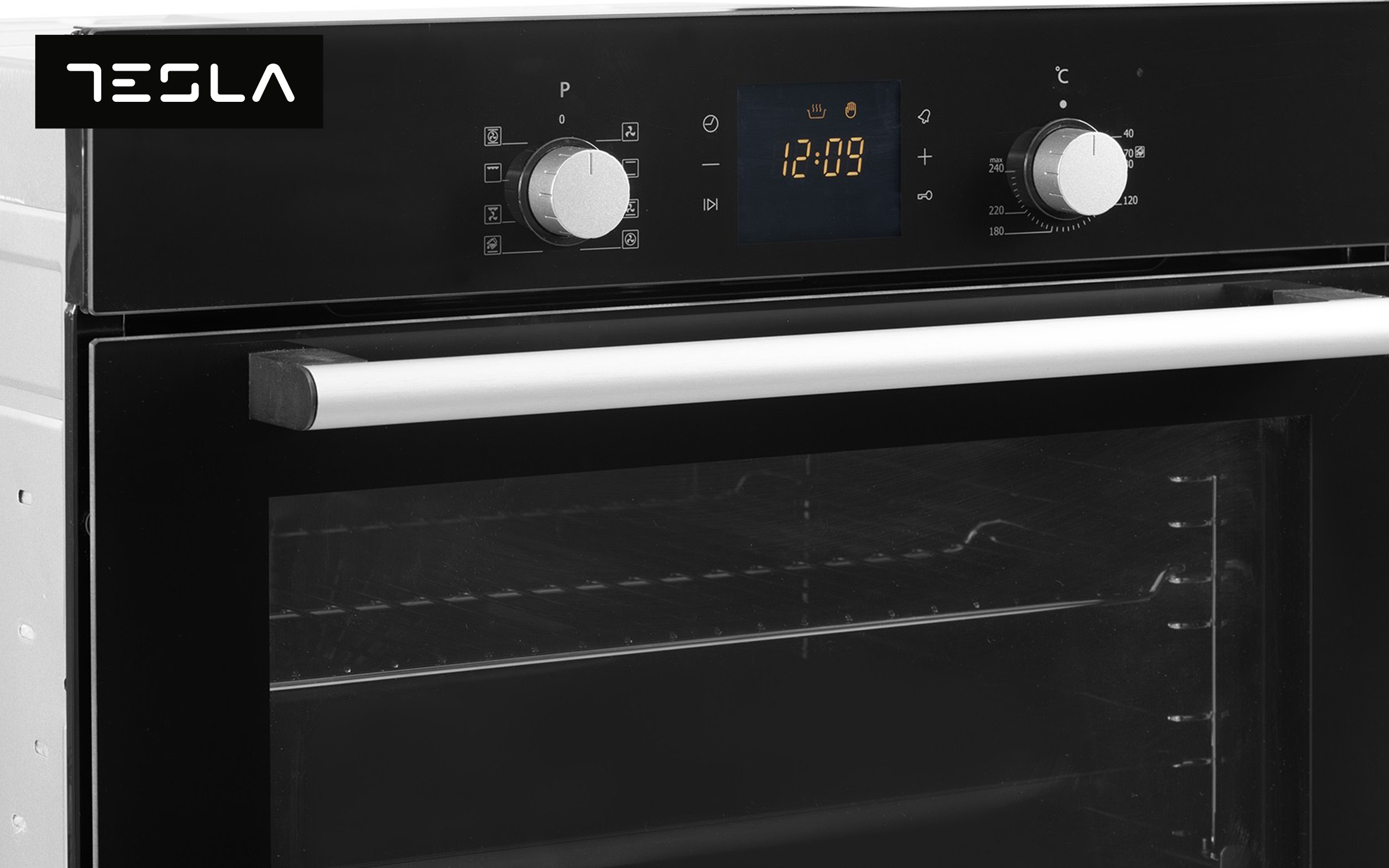 Cuptor incorporabil, plita ceramica si hota Tesla Set electrocasnice + CADOU, negru + gri  5