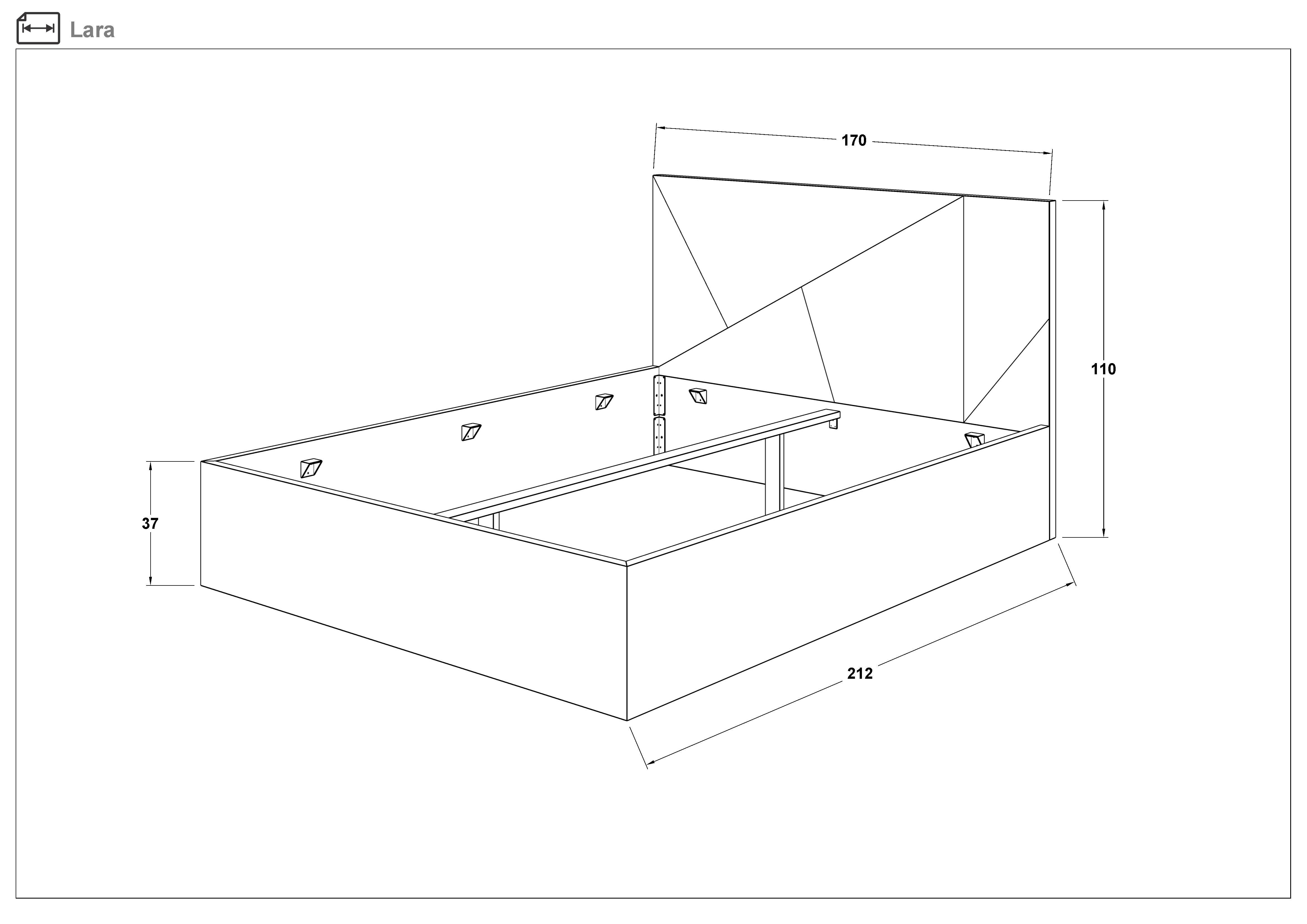 Pat dublu 160/200 Lara, bej  2