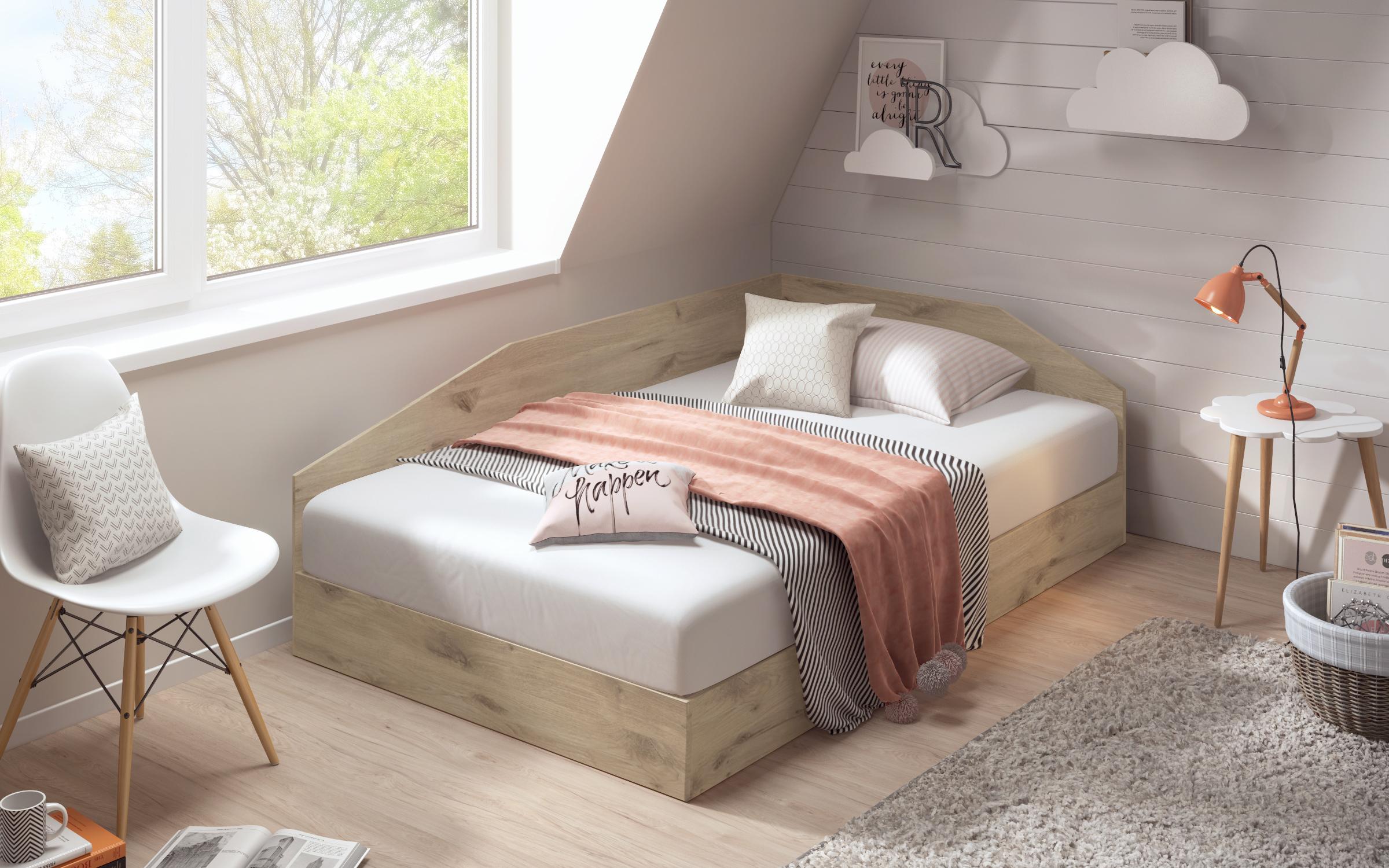 Pat 120/190 cu mecanism Ralitsa, stejar scandinav deschis  4