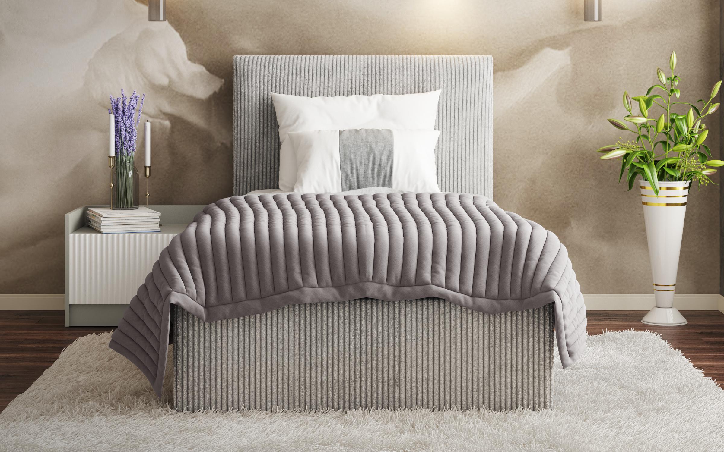 Кровать под матрас 90/200 Элит, светло-серый  3