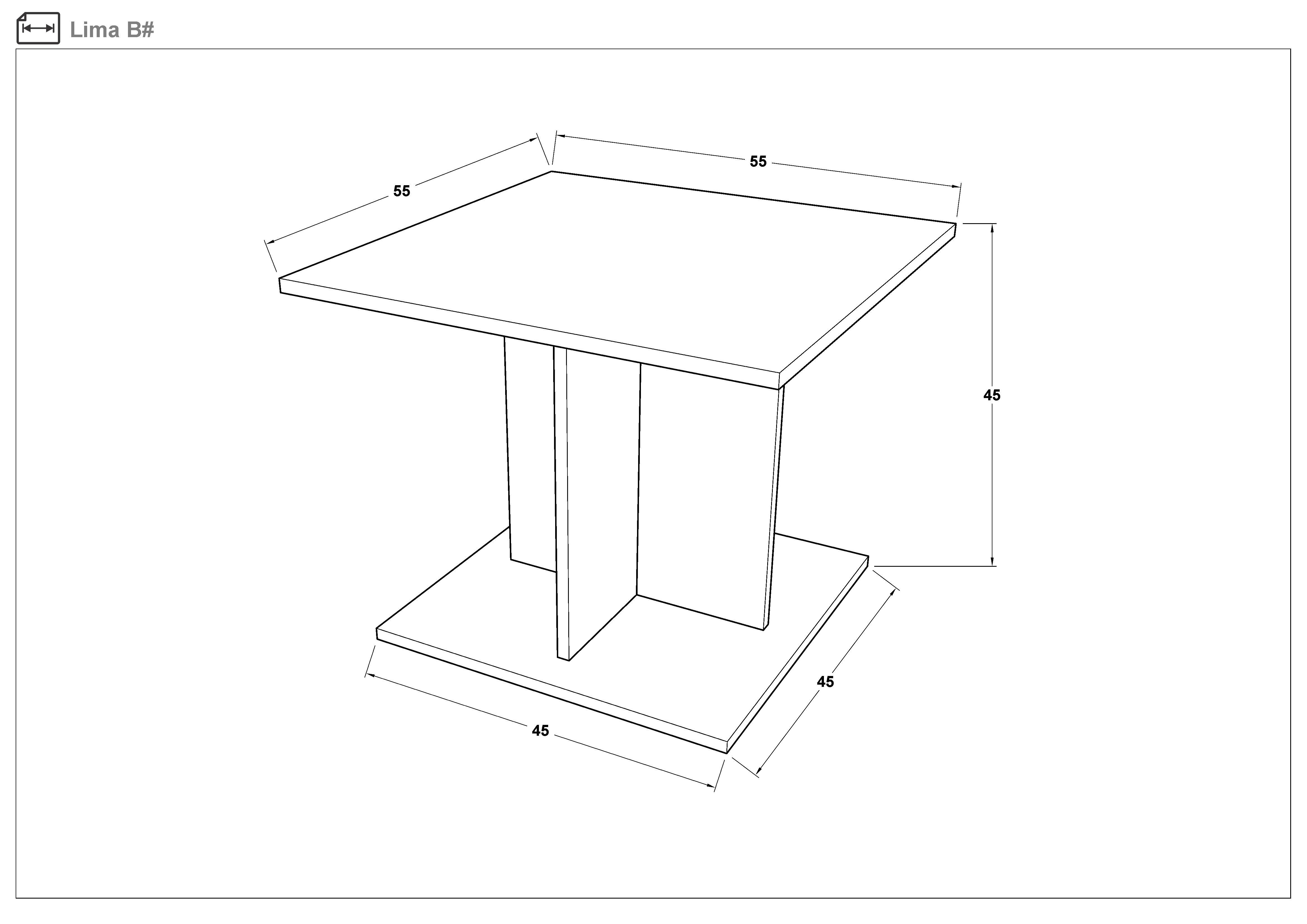 Журнальный столик Лима, белая шагрень  2