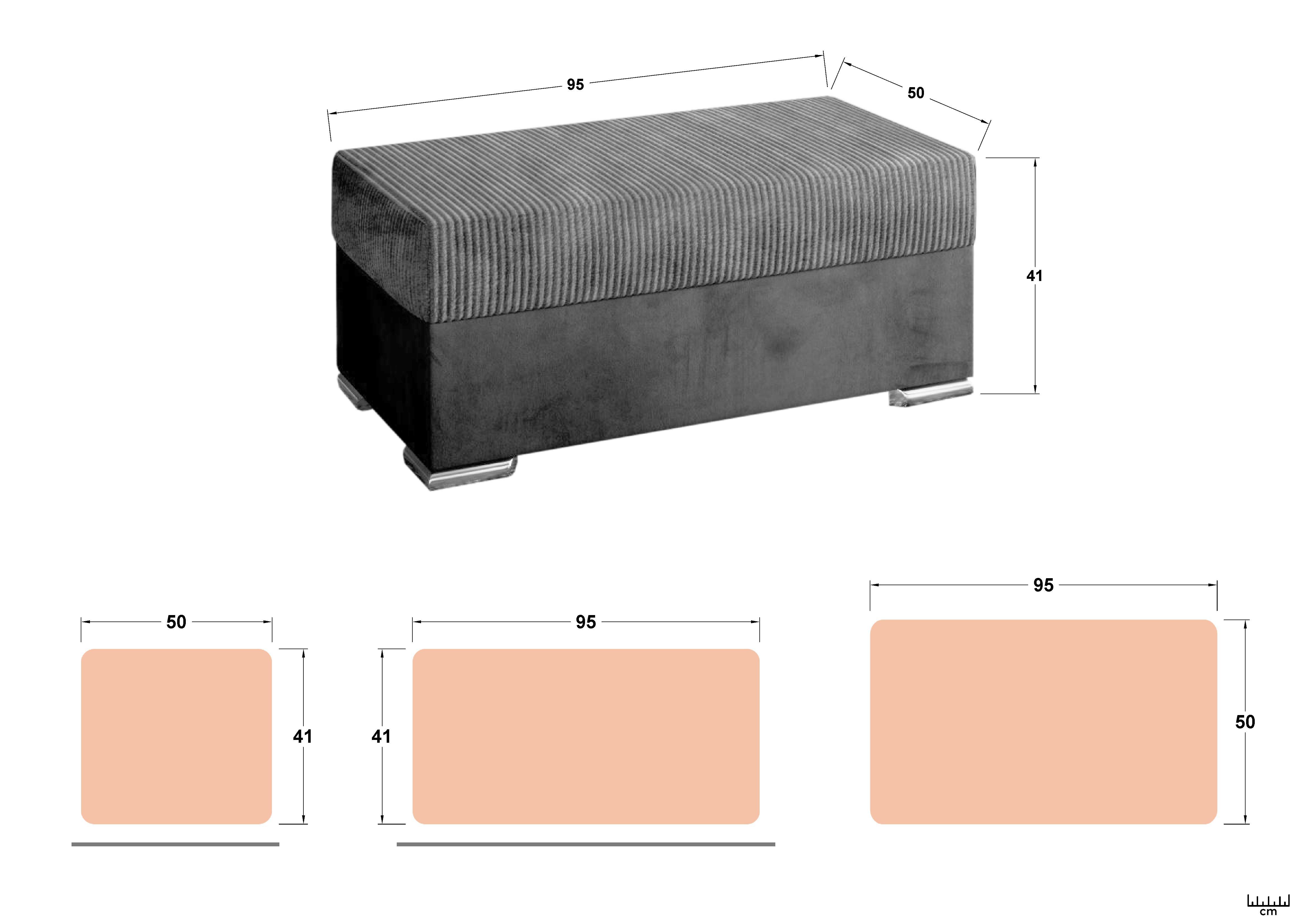 Taburet Londo, gri  2