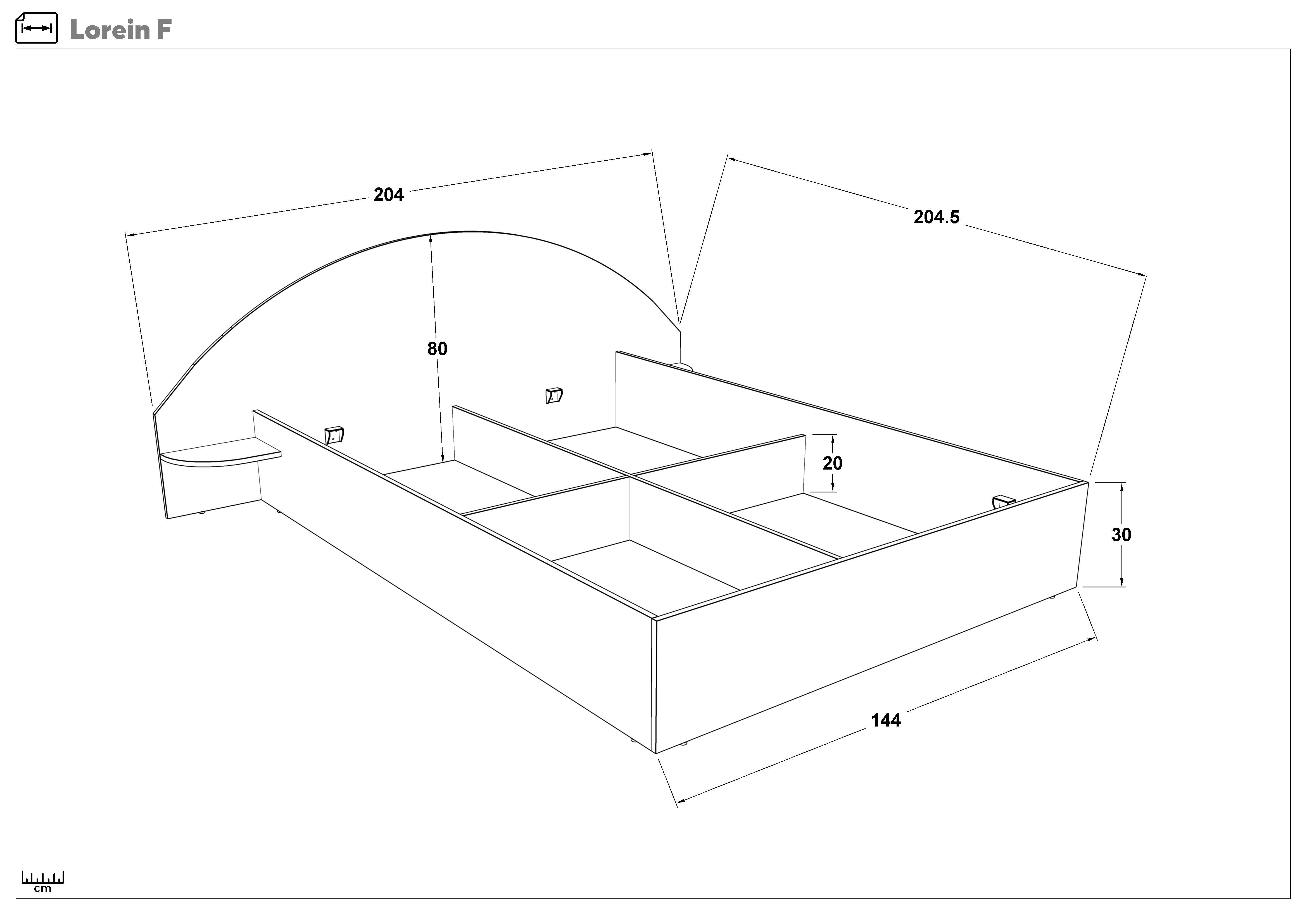Set dormitor 140/200 Lorein, casmir  4