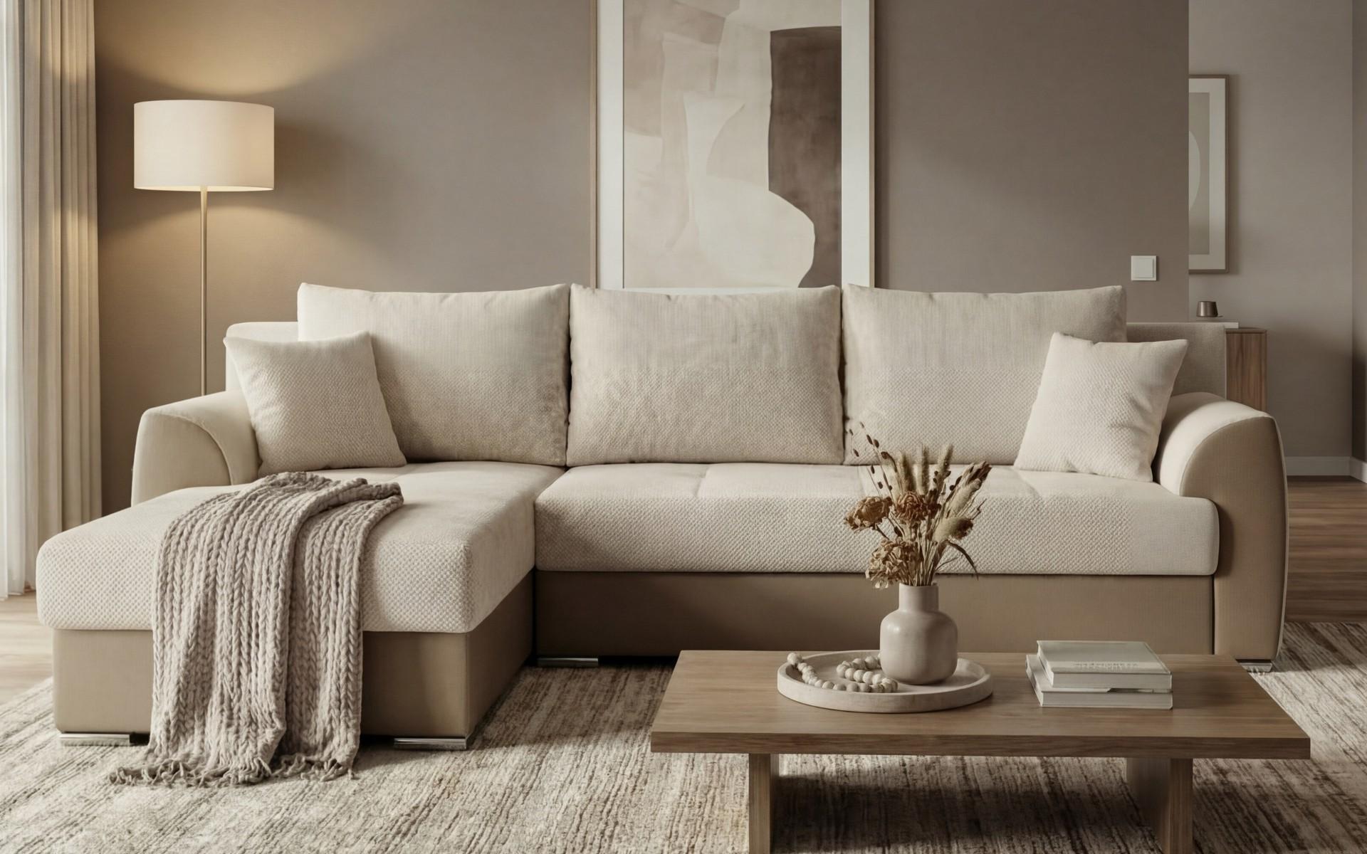 Coltar extensibil Lumis, bej + gri-bej  1