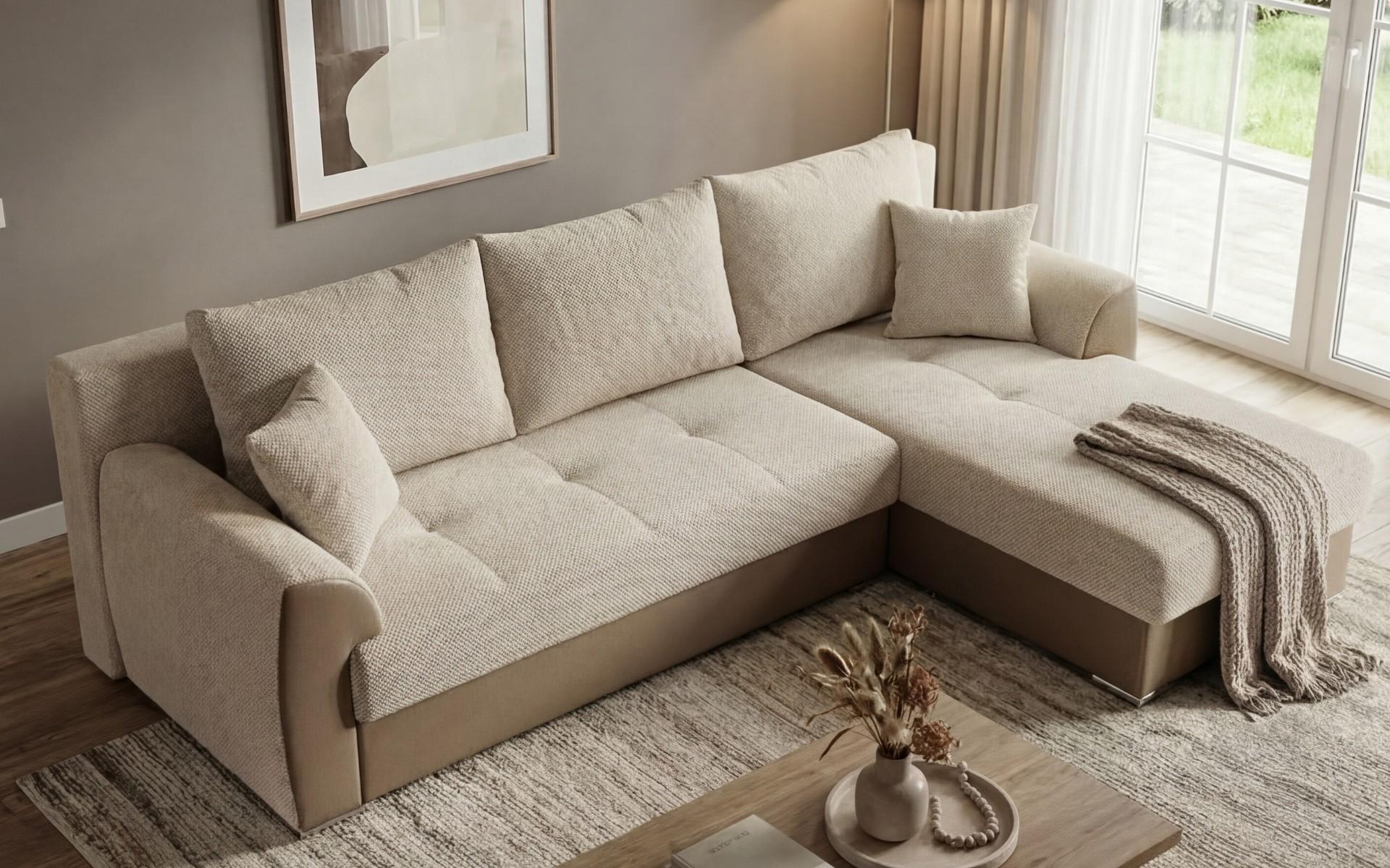 Coltar extensibil Lumis, bej + gri-bej  4